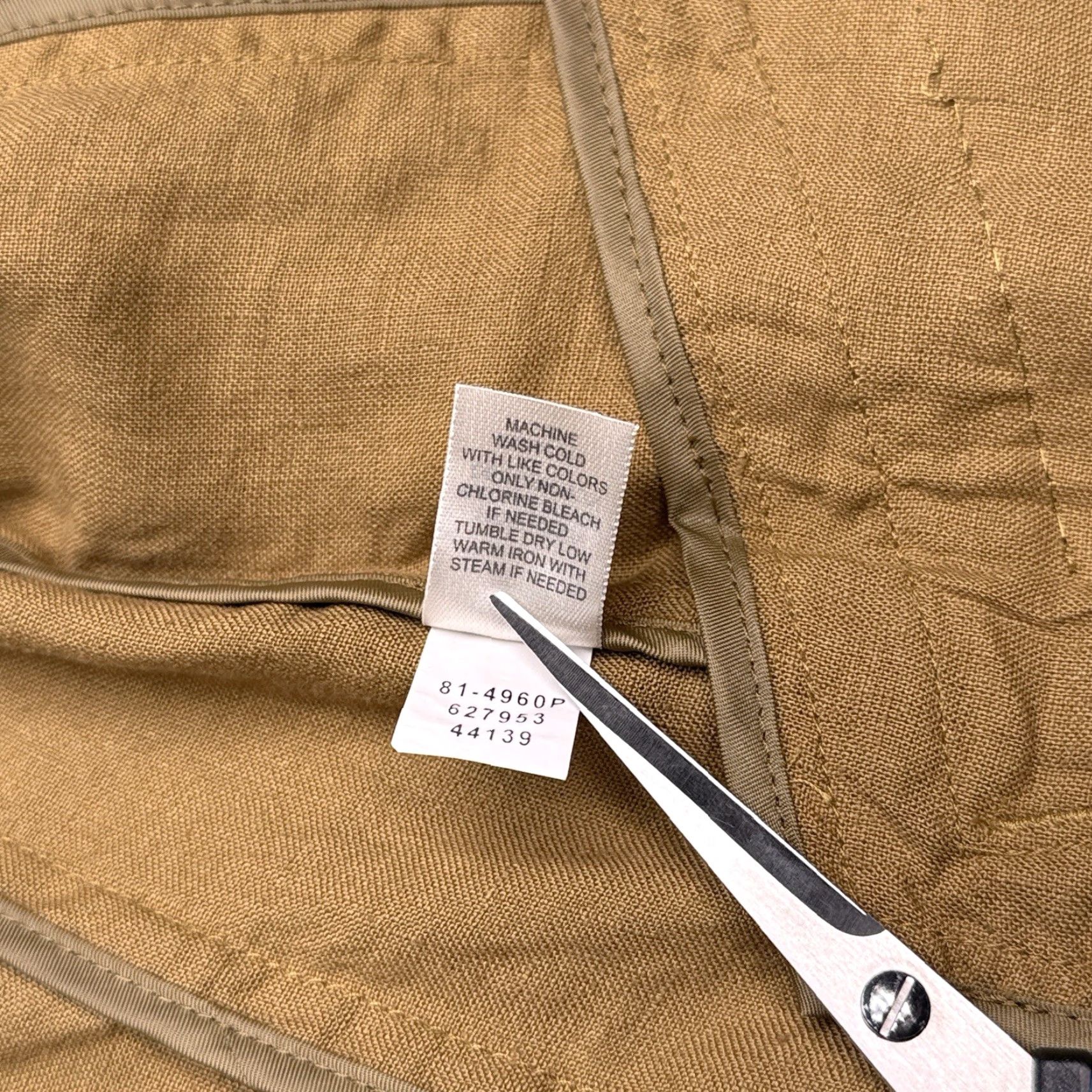 J. Jill J. Jill Blazer Jacket Linen Tan Brown Solid Mid-Length Long Sleeve Button Front Casual Workwear Size S / US 4 / IT 40 - 6 Thumbnail