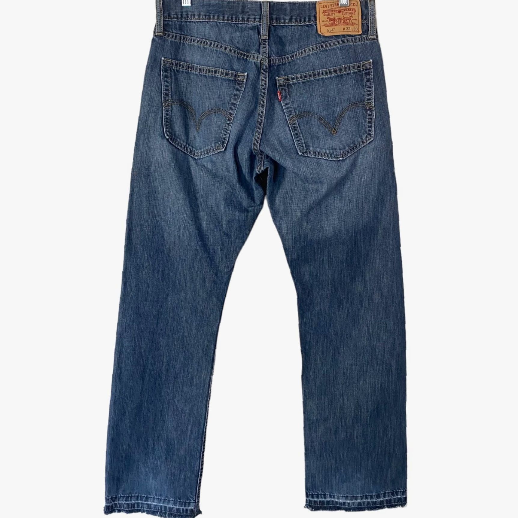 Levi's Levi's 514 Slim Straight Jeans Mens 32X30 Blue Medium Wash Denim Size US 32 / EU 48 - 3 Thumbnail