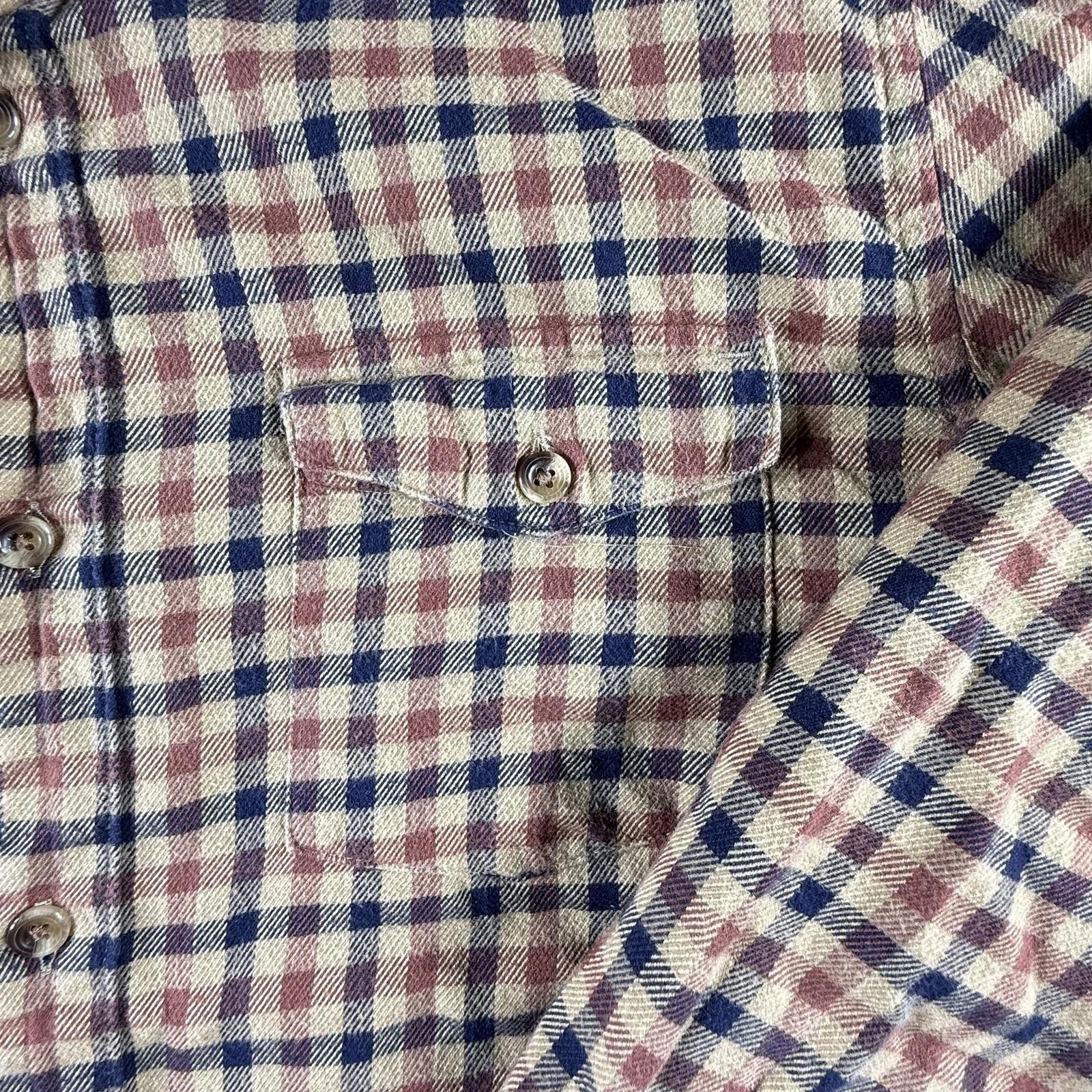 J.Crew J-Crew Shirt Men's M Brown Flannel Cashmere Blend Slim Fit Size US M / EU 48-50 / 2 - 3 Thumbnail