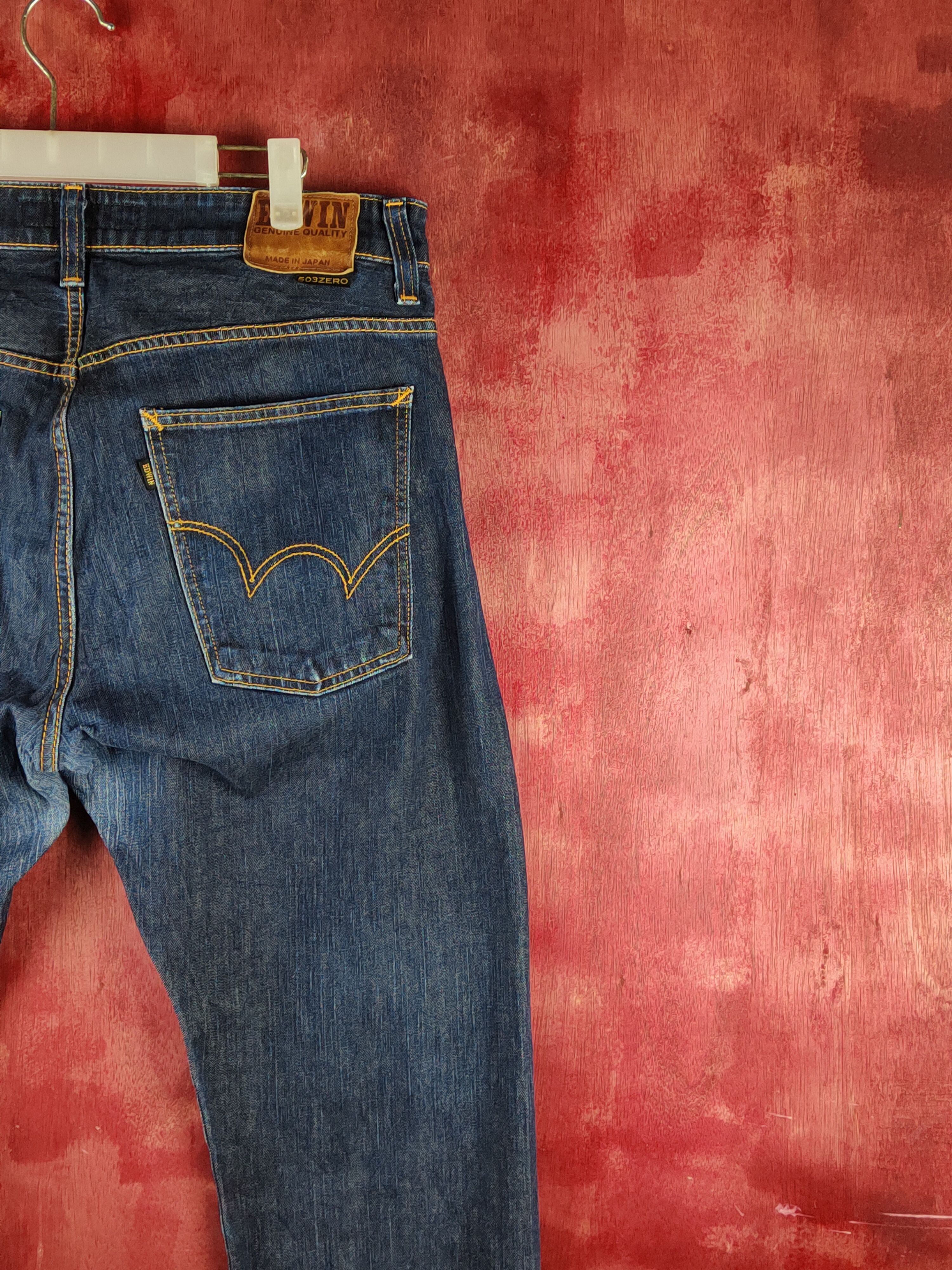Edwin Edwin Dark Blue Distressed Ripped Jeans #S2336 Size US 34 / EU 50 - 12 Thumbnail