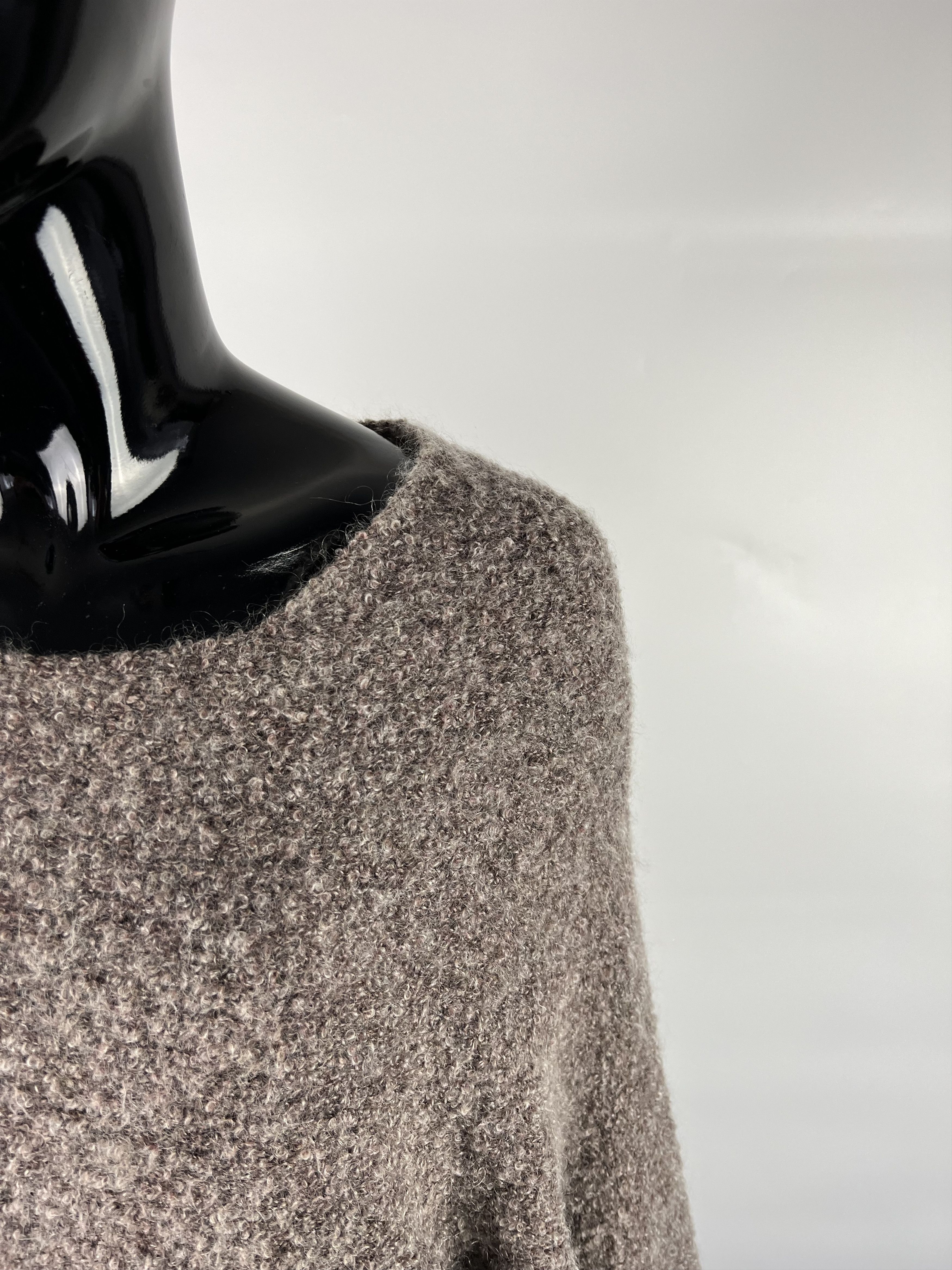 Designer Grizas Mohair Wool Asymmetrical Poncho One Size Size ONE SIZE - 7 Thumbnail