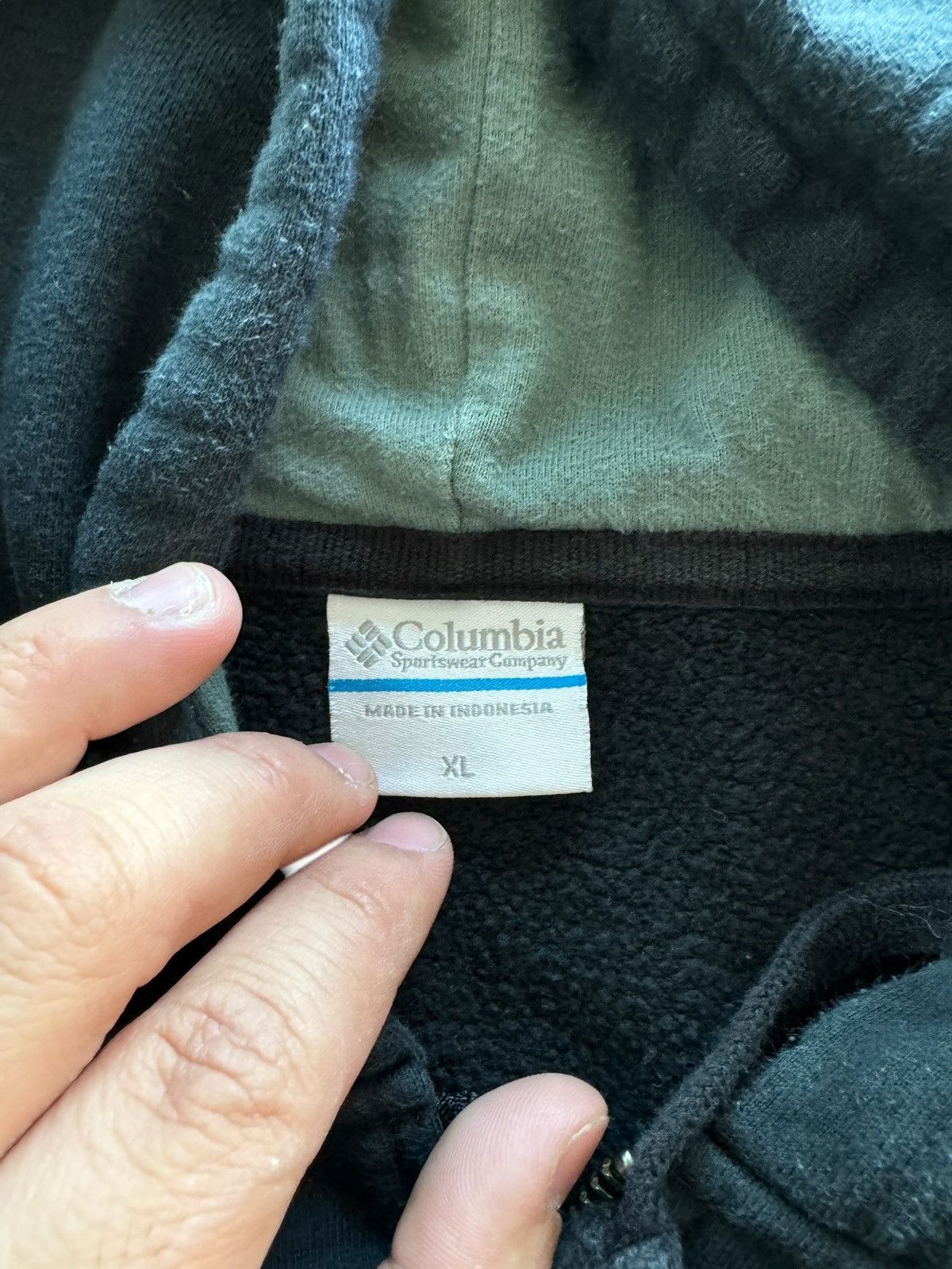 Columbia Embroidered Columbia Zip Up Ribbed Drawstring Hoodie Size US XL / EU 56 / 4 - 7 Thumbnail