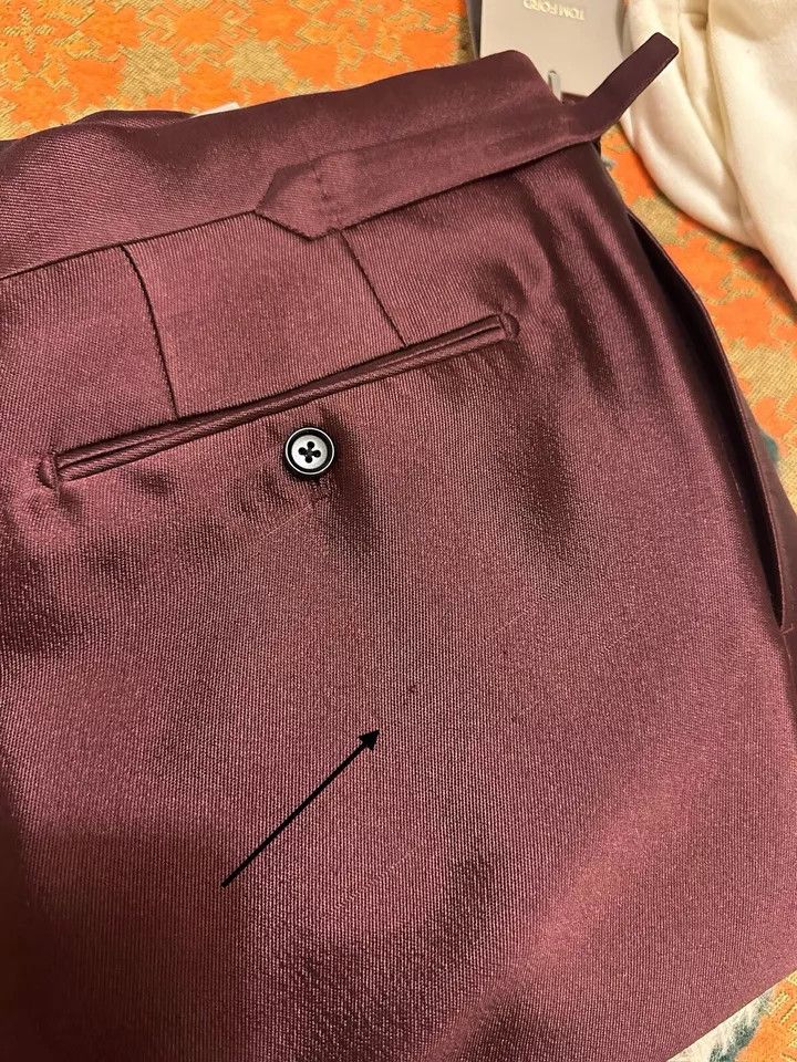 Tom Ford o1ebxxf0225 Suit Trousers Pant in Burgundy Size US 36 / EU 52 - 14 Thumbnail