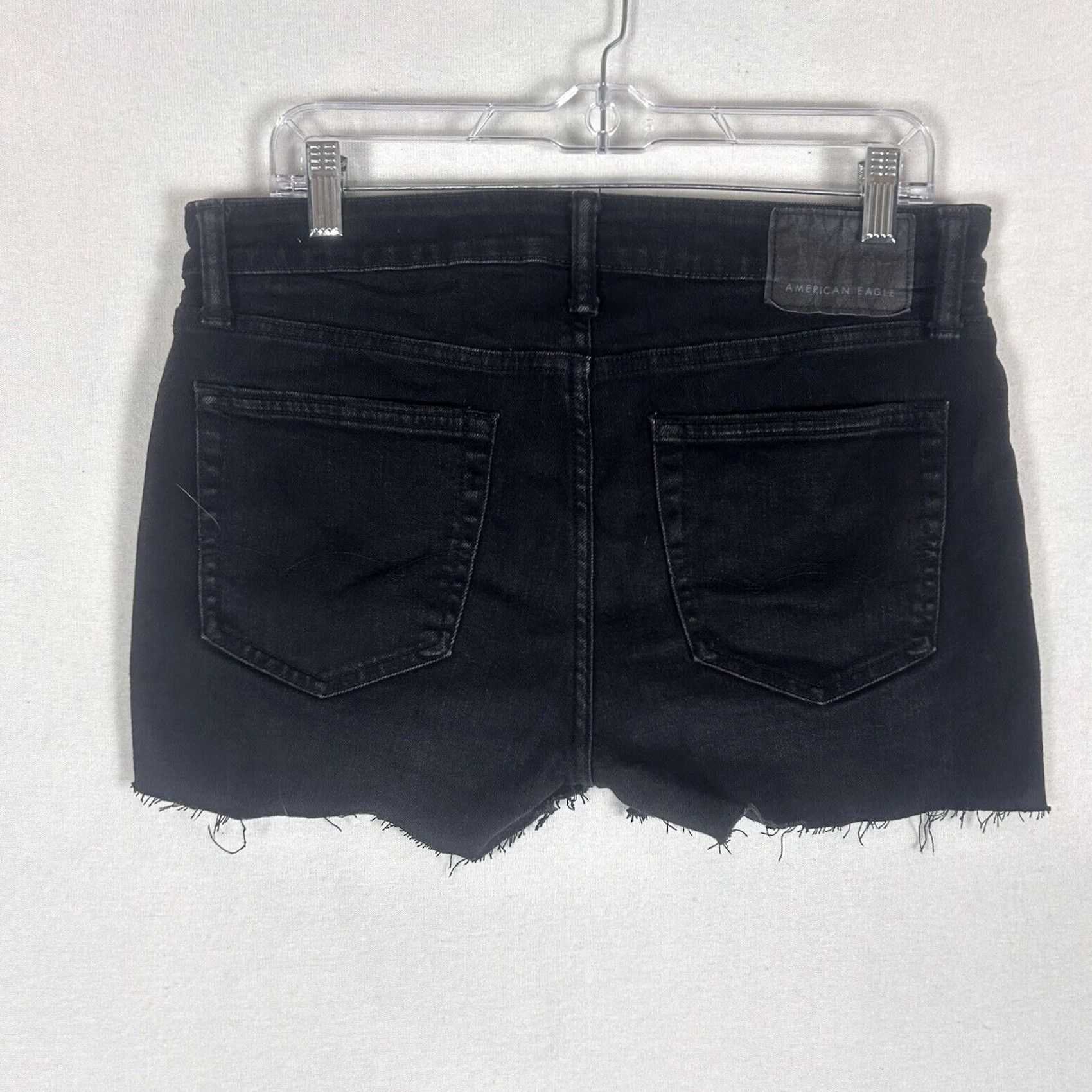 American Eagle Outfitters American Eagle Outfitters Skinny Cut Off Shorts Womens 32 Black Stretch Denim 3 Inseam Size 24" / US 00 / IT 34 - 6 Thumbnail