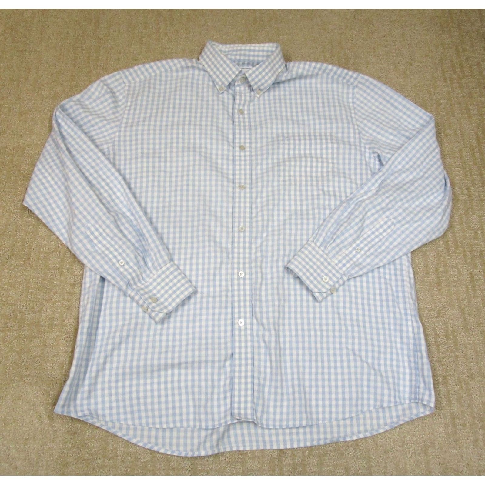 Southern Tide Southern Tide Shirt Men L Blue White Check Plaid Long Sleeve Button-Up Classic Fit Casual Size US L / EU 52-54 / 3 - 2 Thumbnail