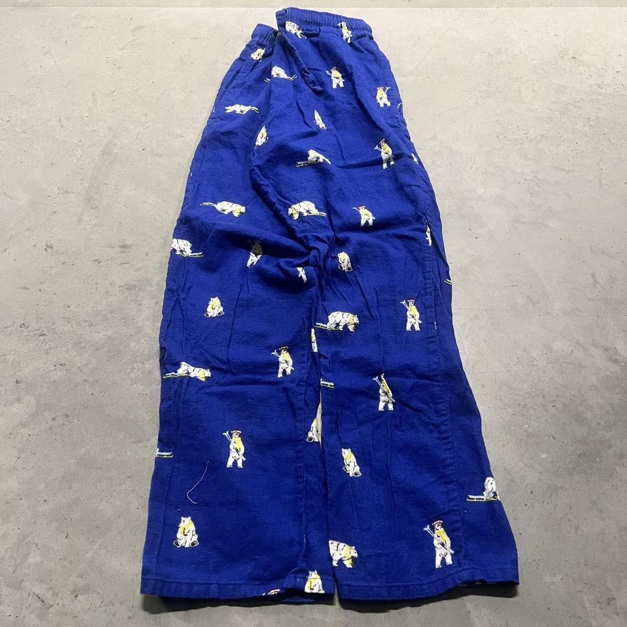 Vintage Vintage Y2K/2000s Baggy Skiing Polar Bear Pajama pants Sweatpants! Size US 32 / EU 48 - 2 Thumbnail
