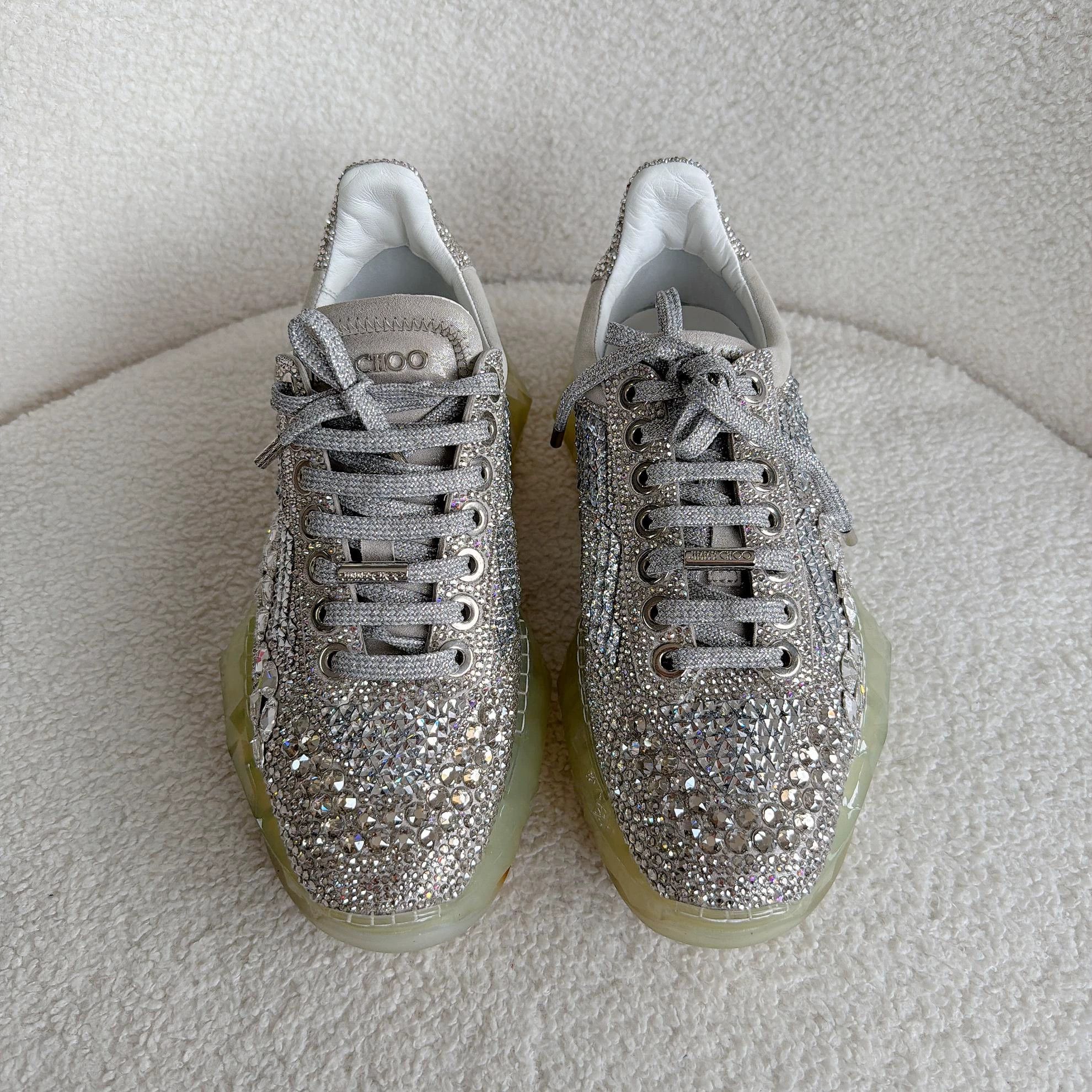 Jimmy Choo Jimmy Choo Crystal Paved Dad Sneakers 37 EU 6366 Size US 6.5 / IT 36.5 - 2 Thumbnail