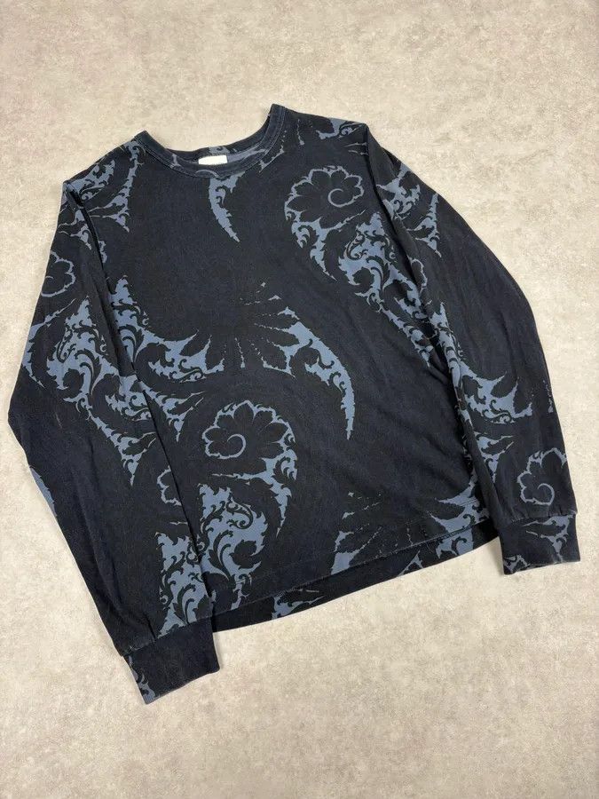Dries Van Noten Dries Van Noten Blue Floral Waves Longsleeves T-Shirt Size US S / EU 44-46 / 1 - 4 Thumbnail