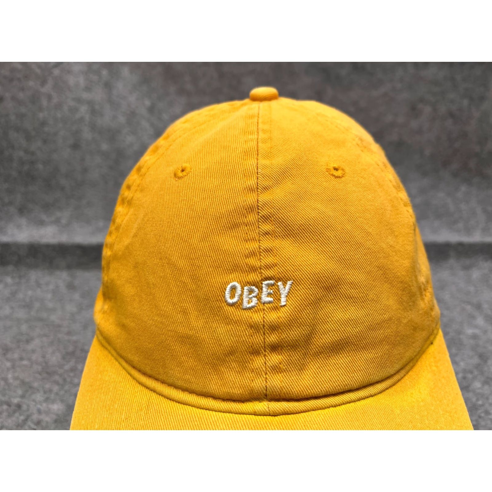 Obey OBEY Hat Cap Strap Back Adult One Size Yellow 100% Cotton Embroider Beach Twill Size ONE SIZE - 2 Thumbnail