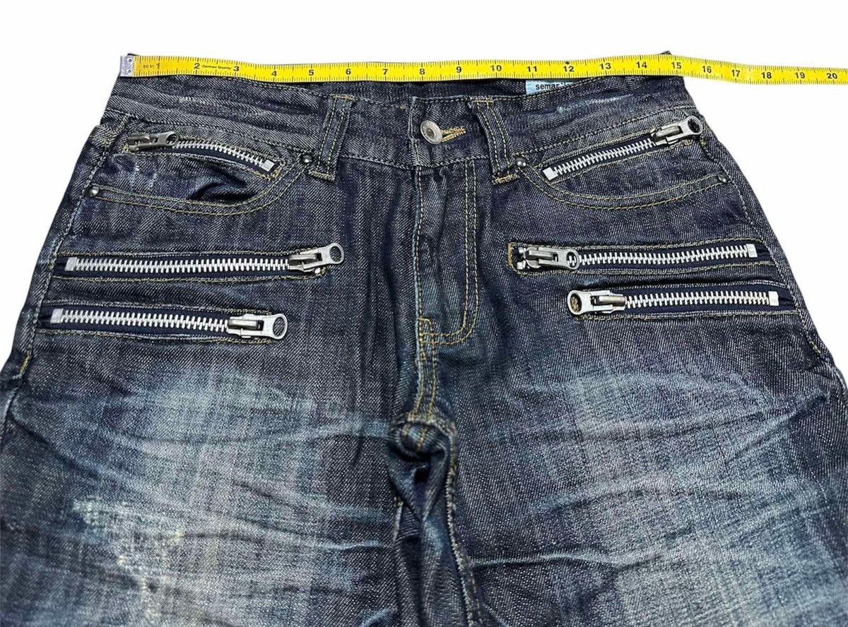semanticdesign 🔥Sick Y2K Semantic Designs Multi Zipper Denim Punk Size US 30 / EU 46 - 13 Thumbnail