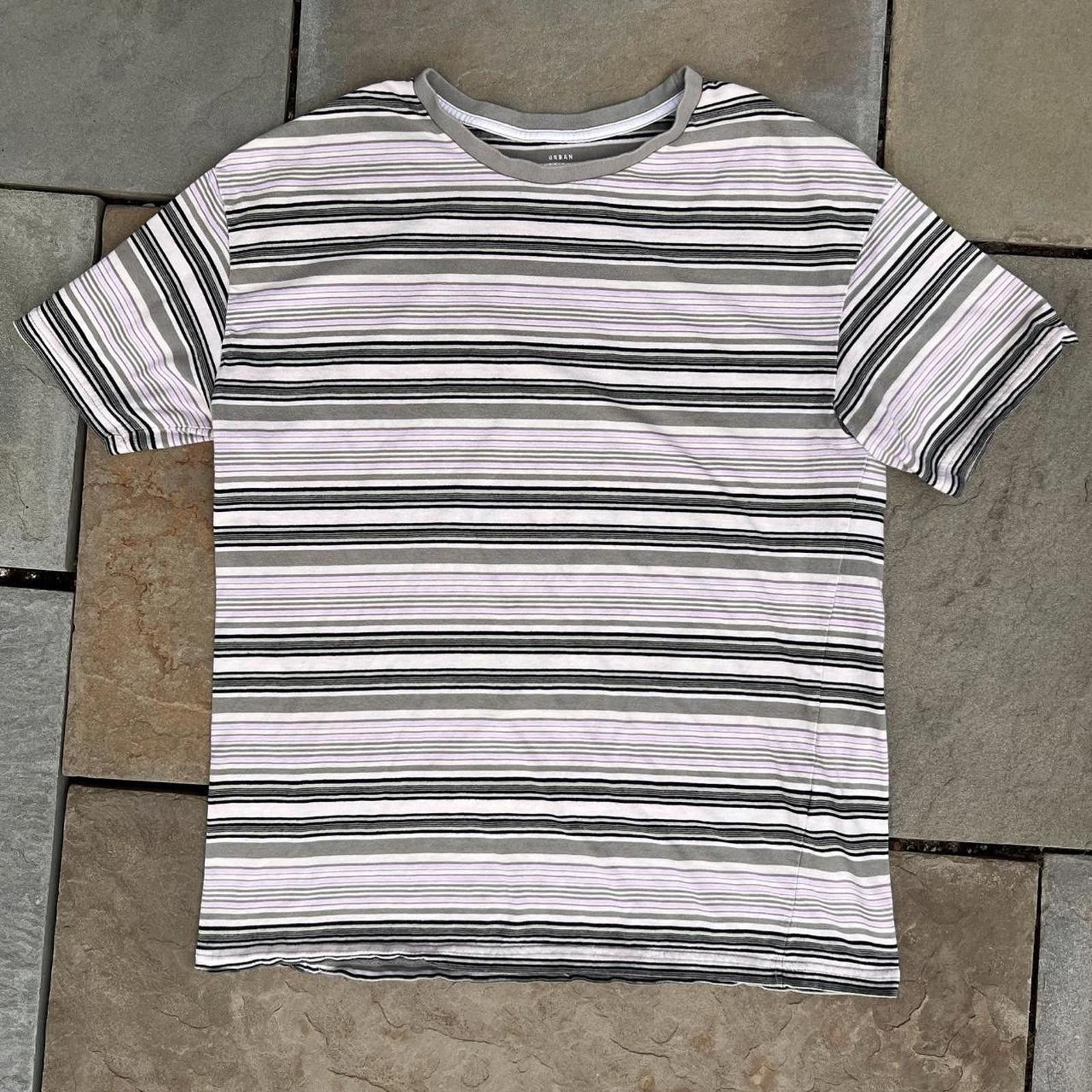 Other Y2K Olive Cream Pink Black Varied Striped T-shirt Size US S / EU 44-46 / 1 - 1 Thumbnail