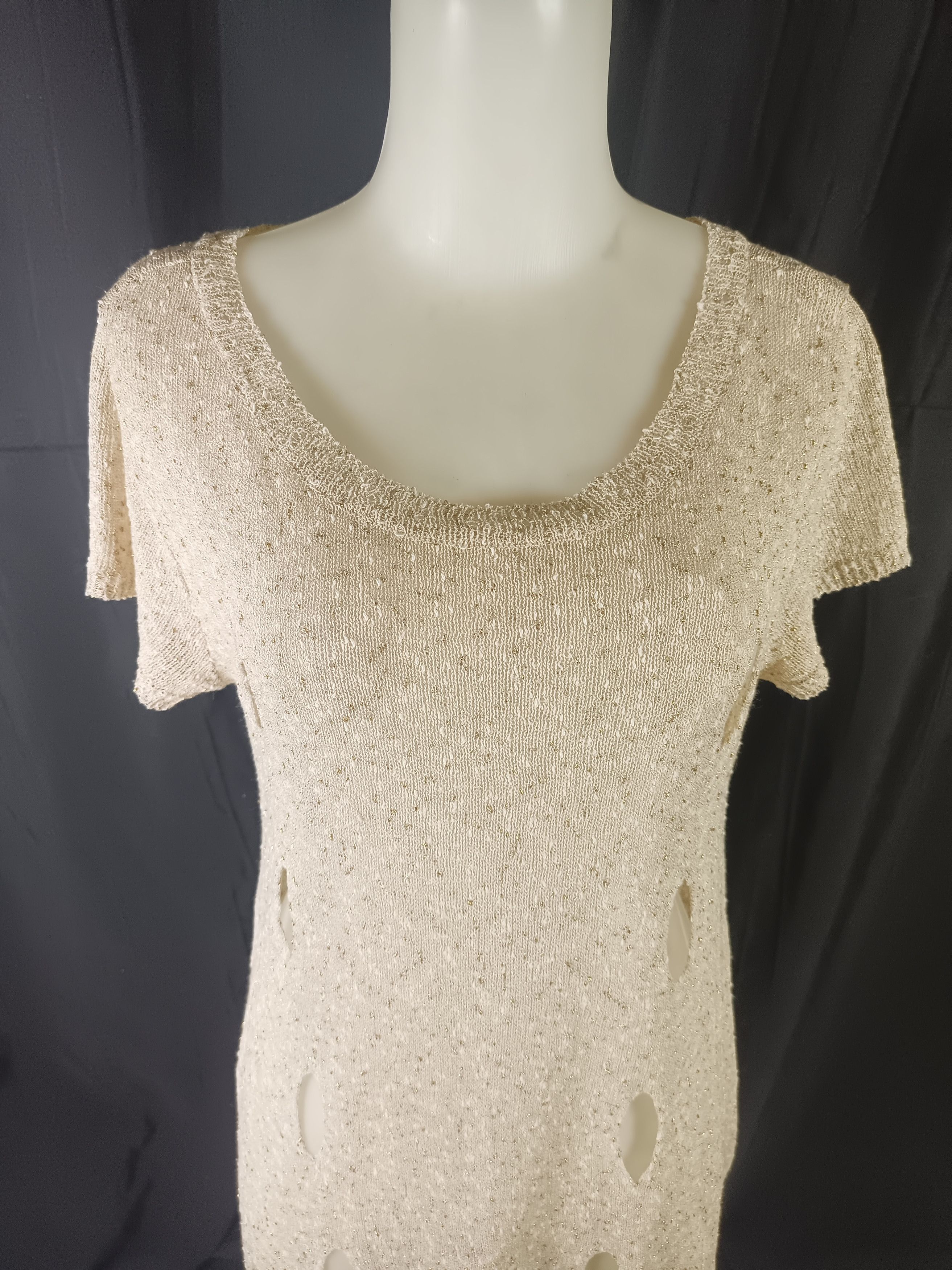 Japanese Brand JOINUS Distressed Glittery Knited Top Size XL / US 12-14 / IT 48-50 - 23 Thumbnail