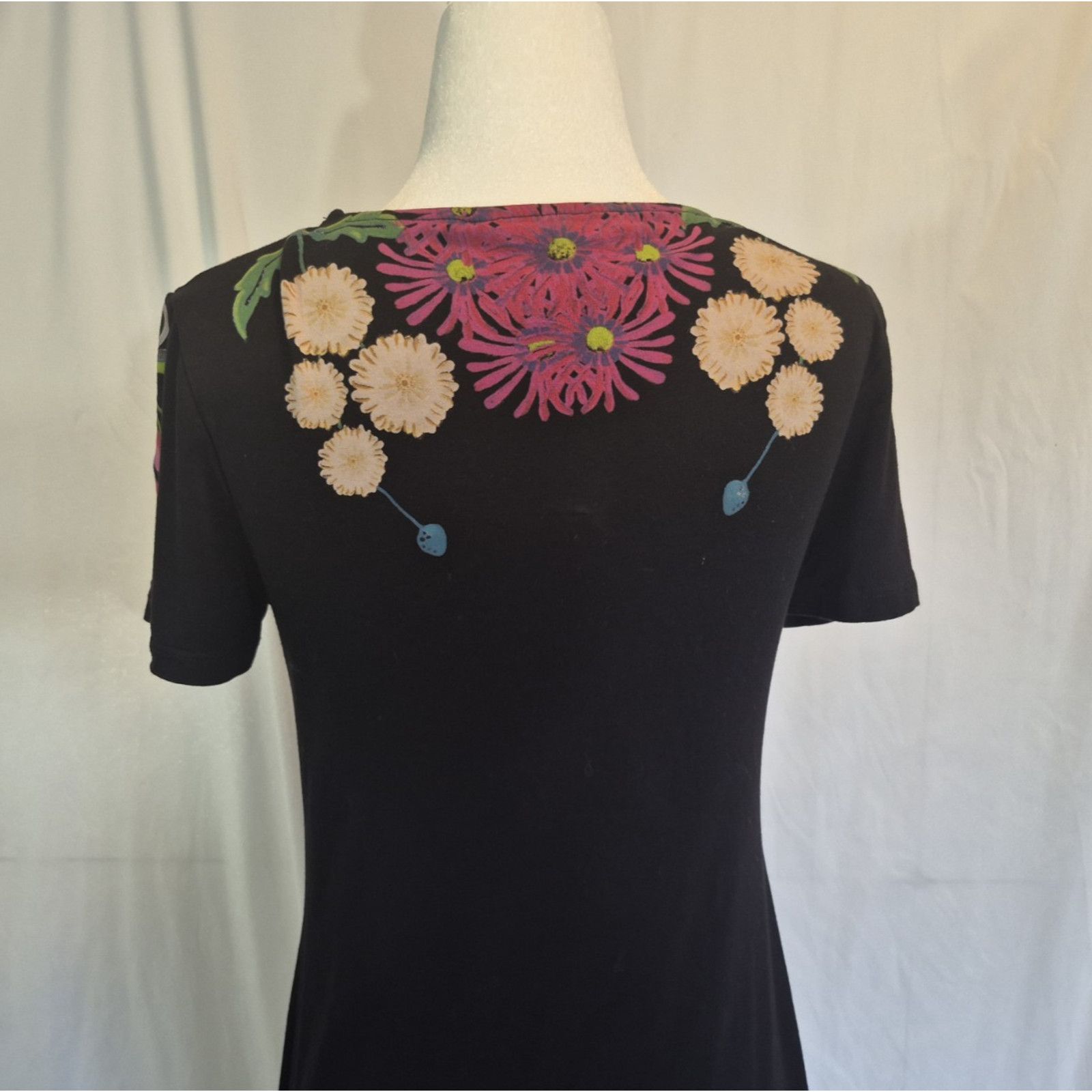 Desigual Desigual Womens Painted Multicolor Tropical Floral Dress XS Size XS / US 0-2 / IT 36-38 - 5 Thumbnail
