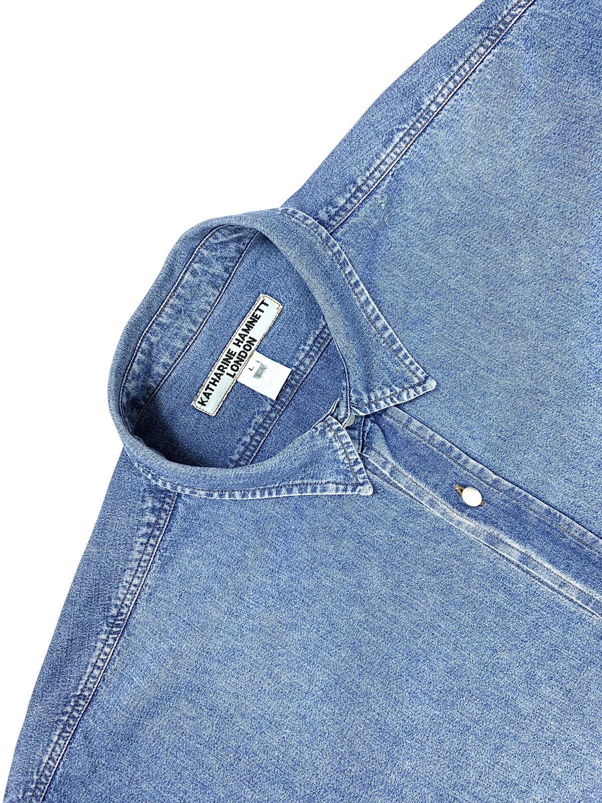 Katharine Hamnett London Vintage Katharine Hamnett Denim Oversized Washed Blue Shirt Size US L / EU 52-54 / 3 - 10 Thumbnail
