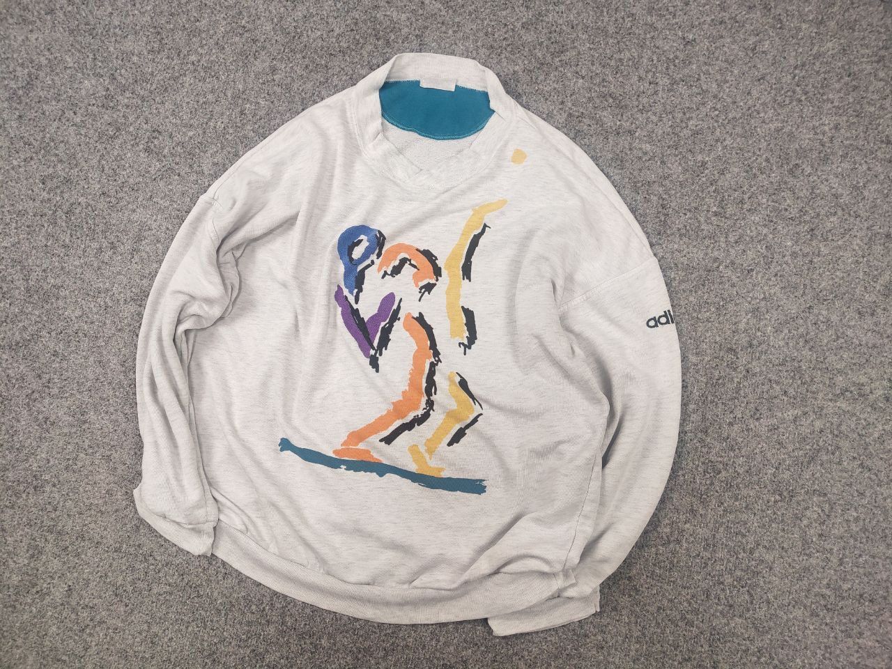 Adidas Rare Vintage 90's Adidas Atp Tour Tennis Big Logo Sweatshirt Size US L / EU 52-54 / 3 - 3 Thumbnail