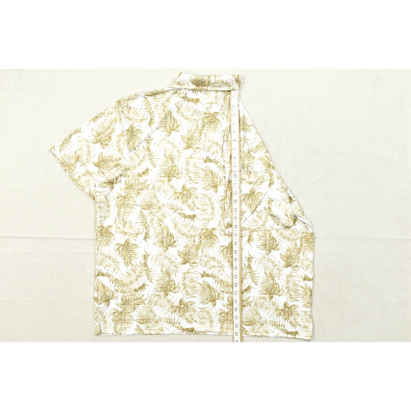 Chaps Chaps Polo Shirt Mens XXL White Gold Tropical Leaf Print Short Sleeve Collared Golf Casual Summer Spring Regular Machine Washable Size US XXL / EU 58 / 5 - 5 Thumbnail