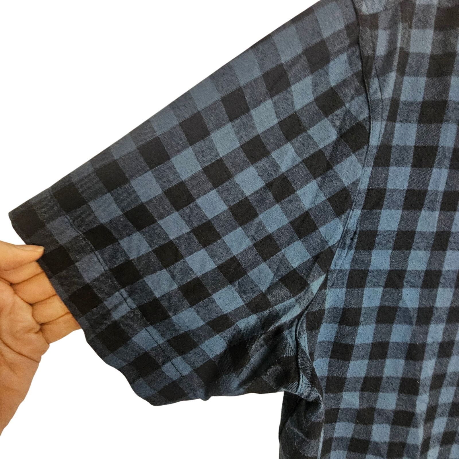 Fox Racing Fox Shirt Blue Black Checker Short Sleeve Shirt Button Men M Size US M / EU 48-50 / 2 - 4 Thumbnail