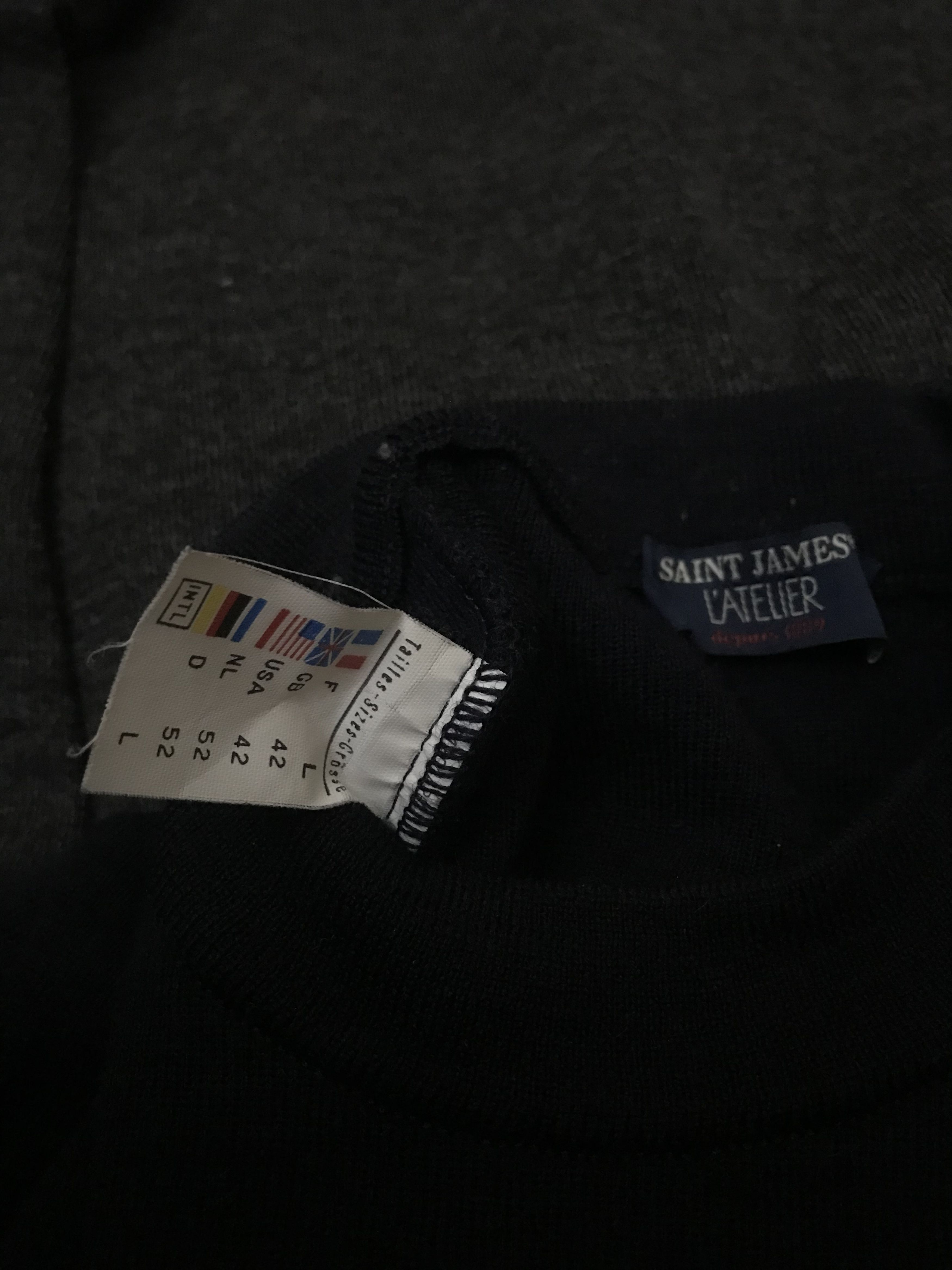 Saint James SAINT JAMES MADE IN FRANCE PURE WOOL two tone crewneck jumpe Size US M / EU 48-50 / 2 - 14 Thumbnail