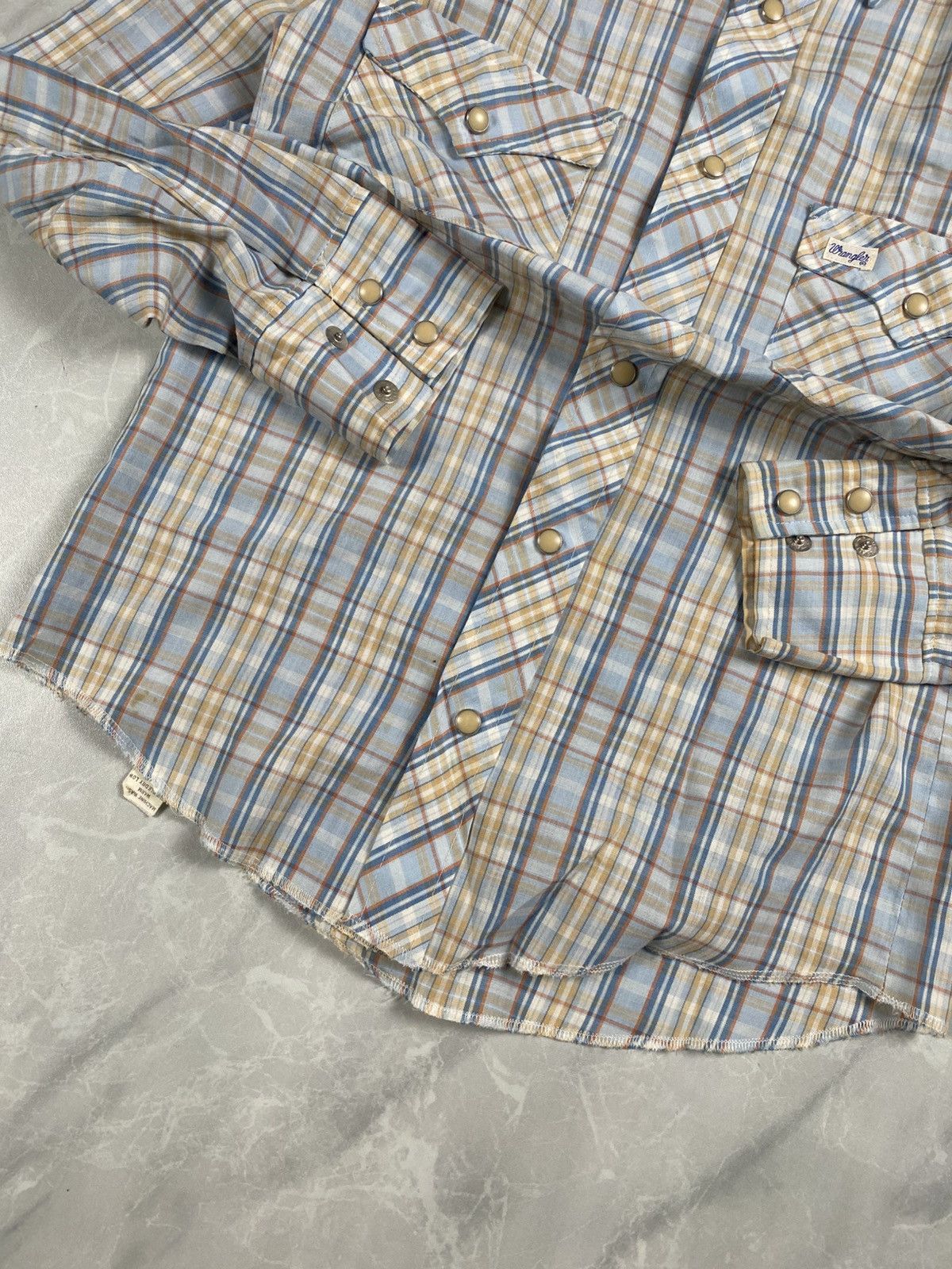 Wrangler Vintage 80s Wrangler Plaid Button Shirts Size US XS / EU 42 / 0 - 8 Thumbnail