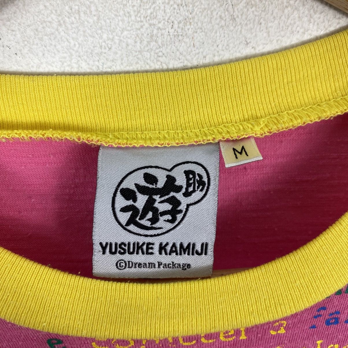Vintage Yusuke Kamiji "Que Bom" Japan Text Tee Pink Yellow Sz M Rare Size US M / EU 48-50 / 2 - 4 Thumbnail