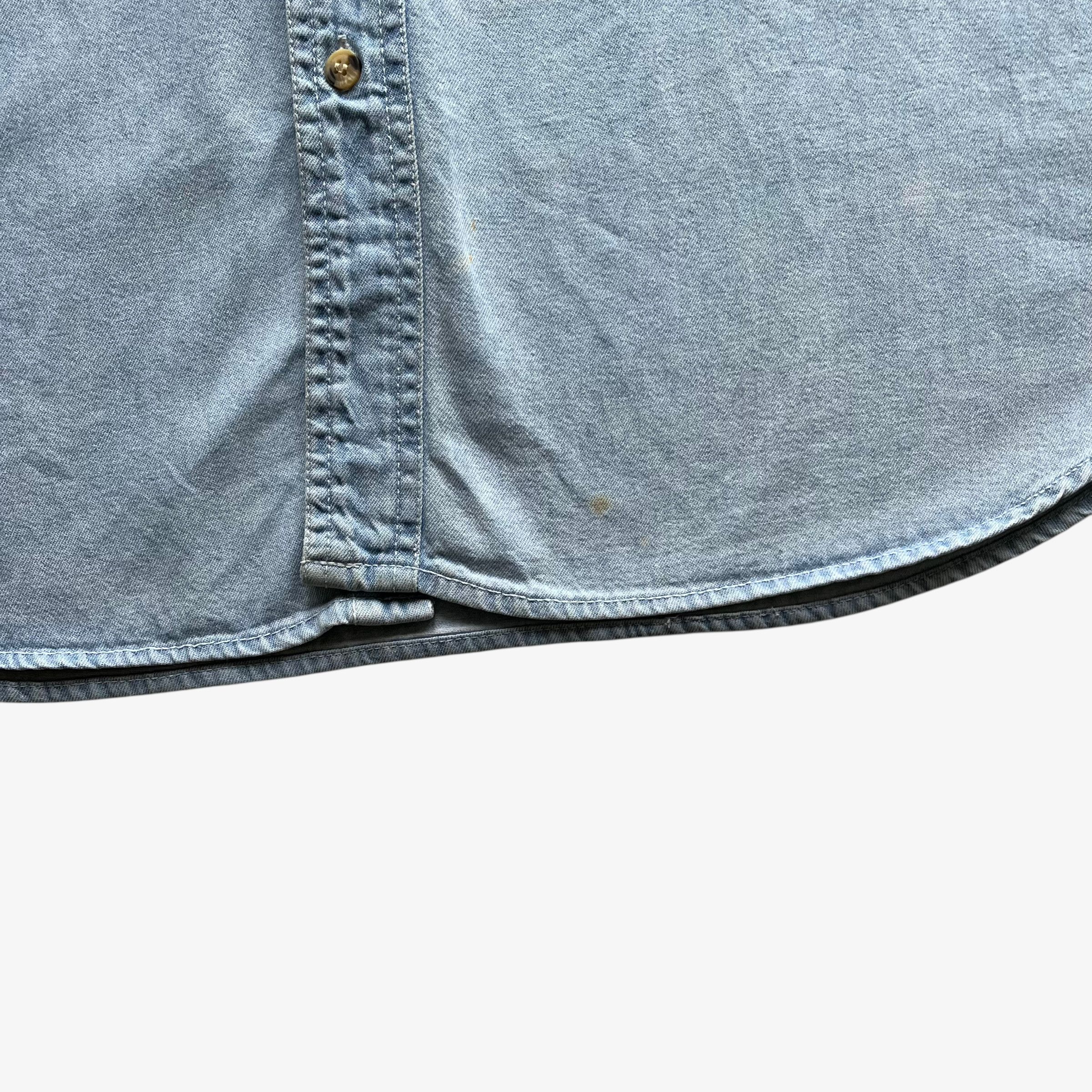 Disney Vintage 90s Men's Walt Disney Studios Blue Denim Shirt Size US L / EU 52-54 / 3 - 10 Thumbnail