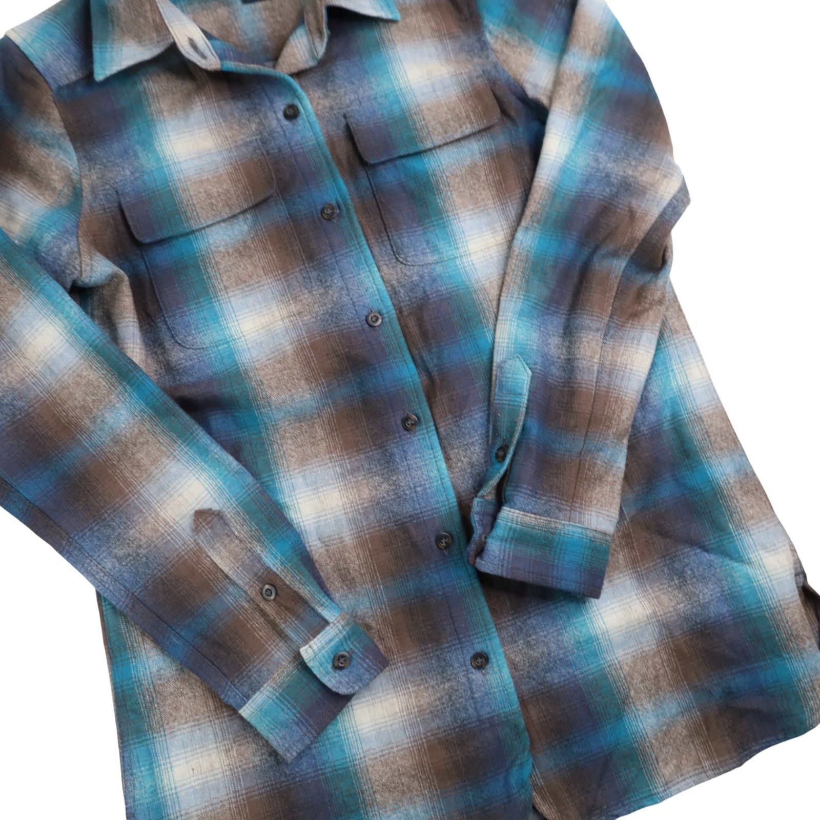 Pendleton Pendleton Shadow Plaid Wool Flannel Button Up Shirt Size S / US 4 / IT 40 - 3 Thumbnail