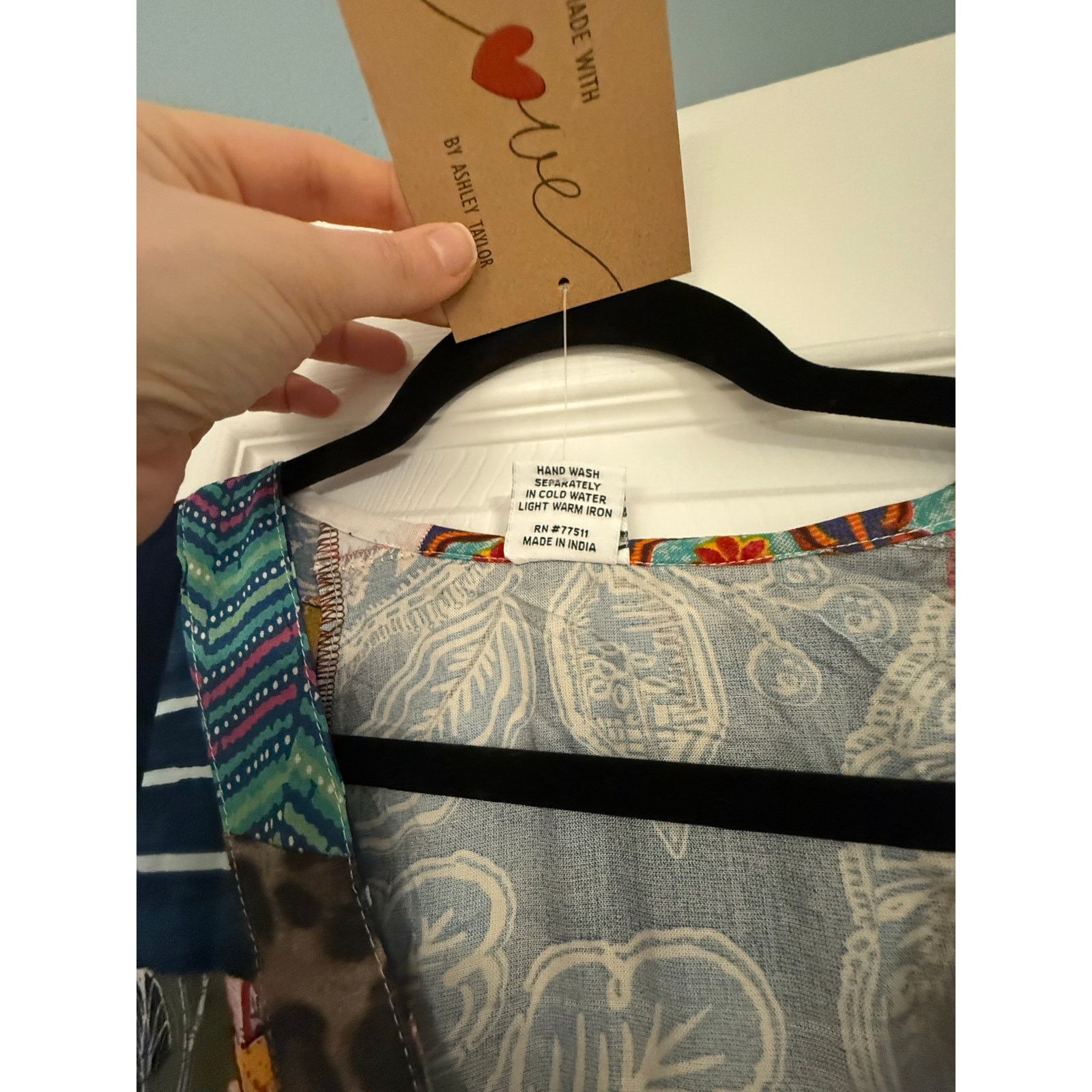Other Ashley Taylor Boho Patchwork Cotton Dress NWT Size ONE SIZE - 6 Thumbnail