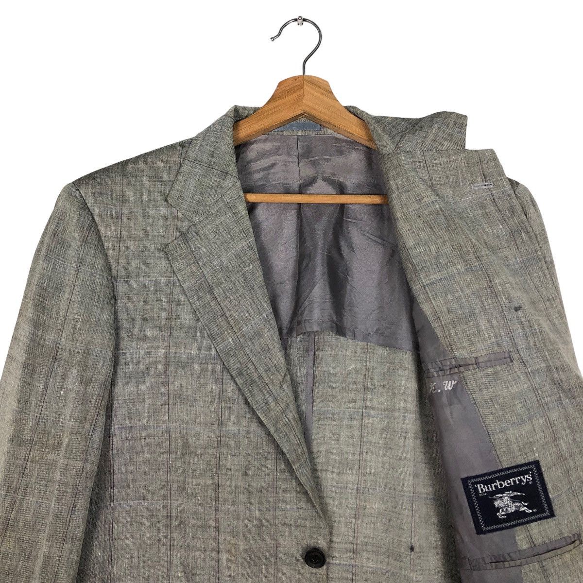 Burberry 🔥Vtg Burberrys Wool & Linen Double Breast Jackets Size US M / EU 48-50 / 2 - 10 Thumbnail