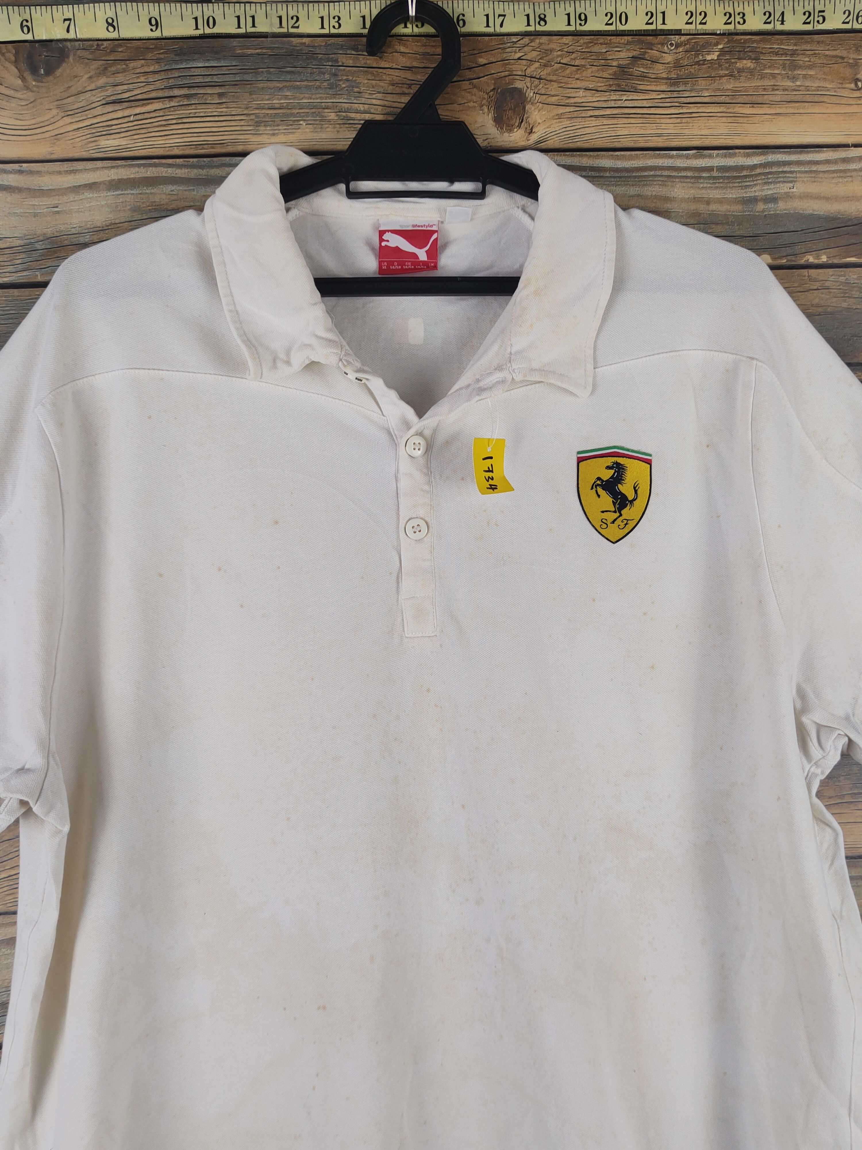 Ferrari DL Puma White Ferrari Polo Shirts #1734 Size US XL / EU 56 / 4 - 2 Thumbnail