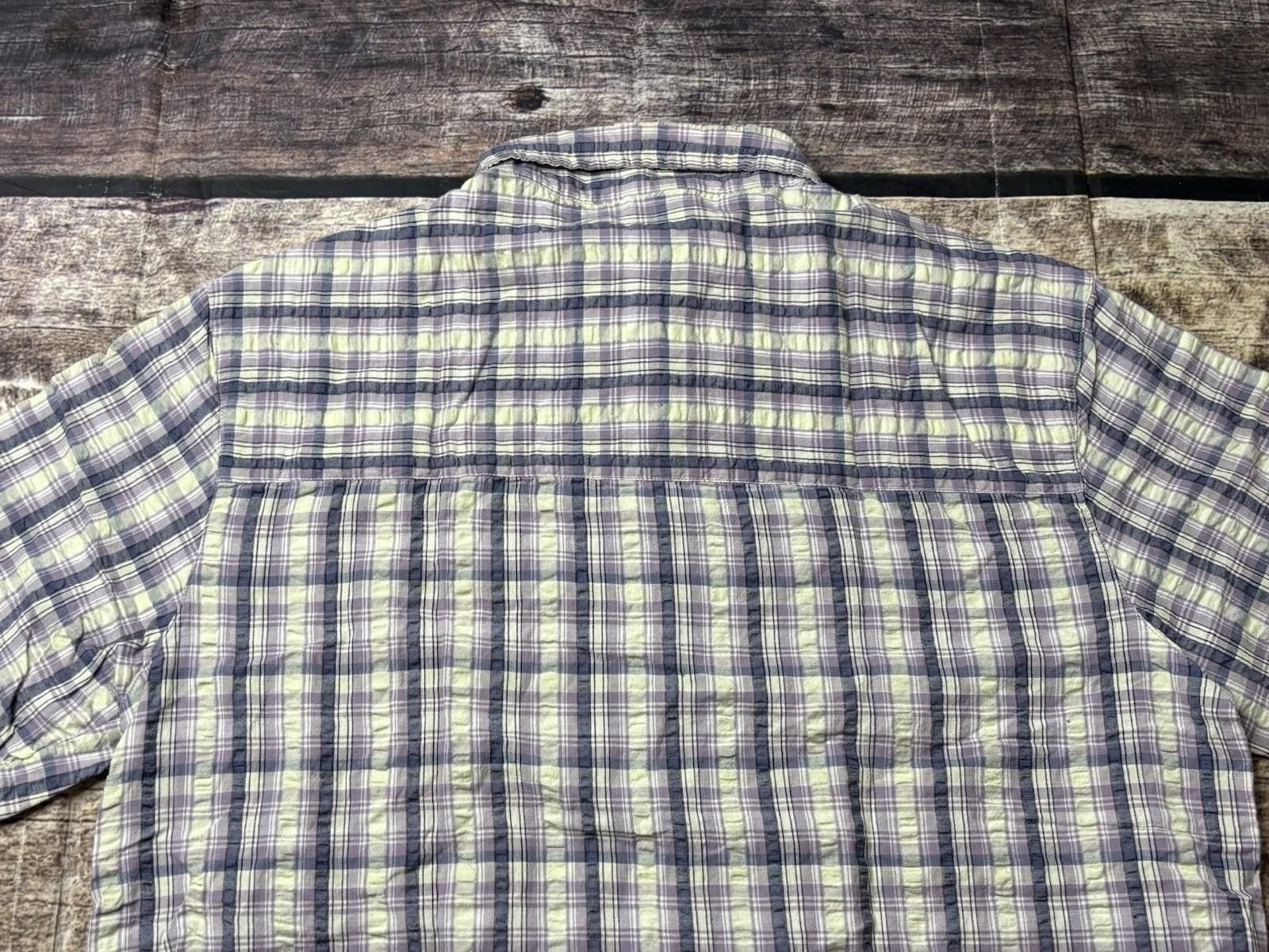 Hang Ten Hang Ten Shirt Mens Large Plaid Seersucker Cotton Pocket Size US L / EU 52-54 / 3 - 8 Thumbnail