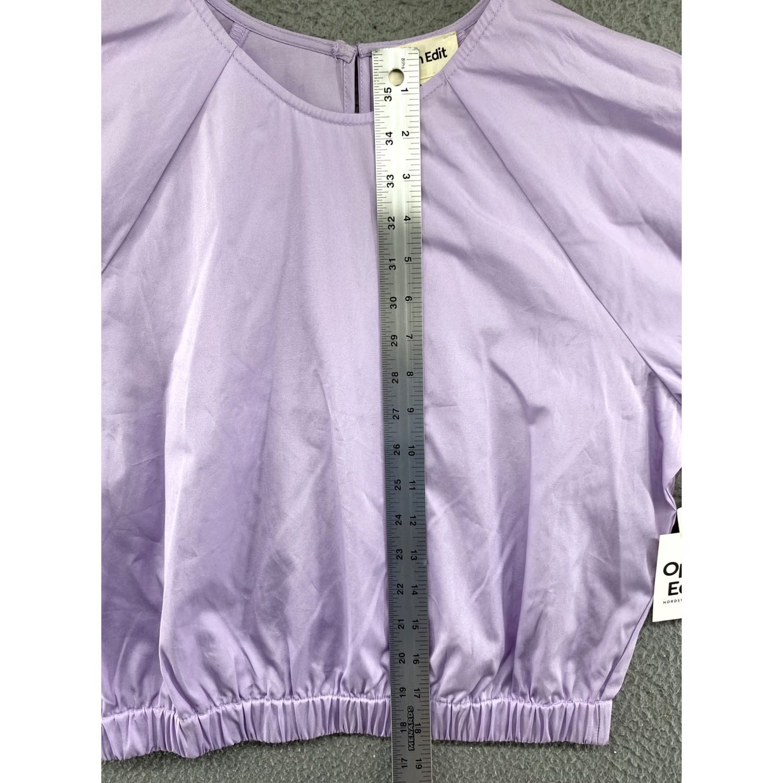 Vintage VINTAGE Open Edit Purple Elastic Crop Short Sleeve Top Womens M NEW Size M / US 6-8 / IT 42-44 - 6 Thumbnail