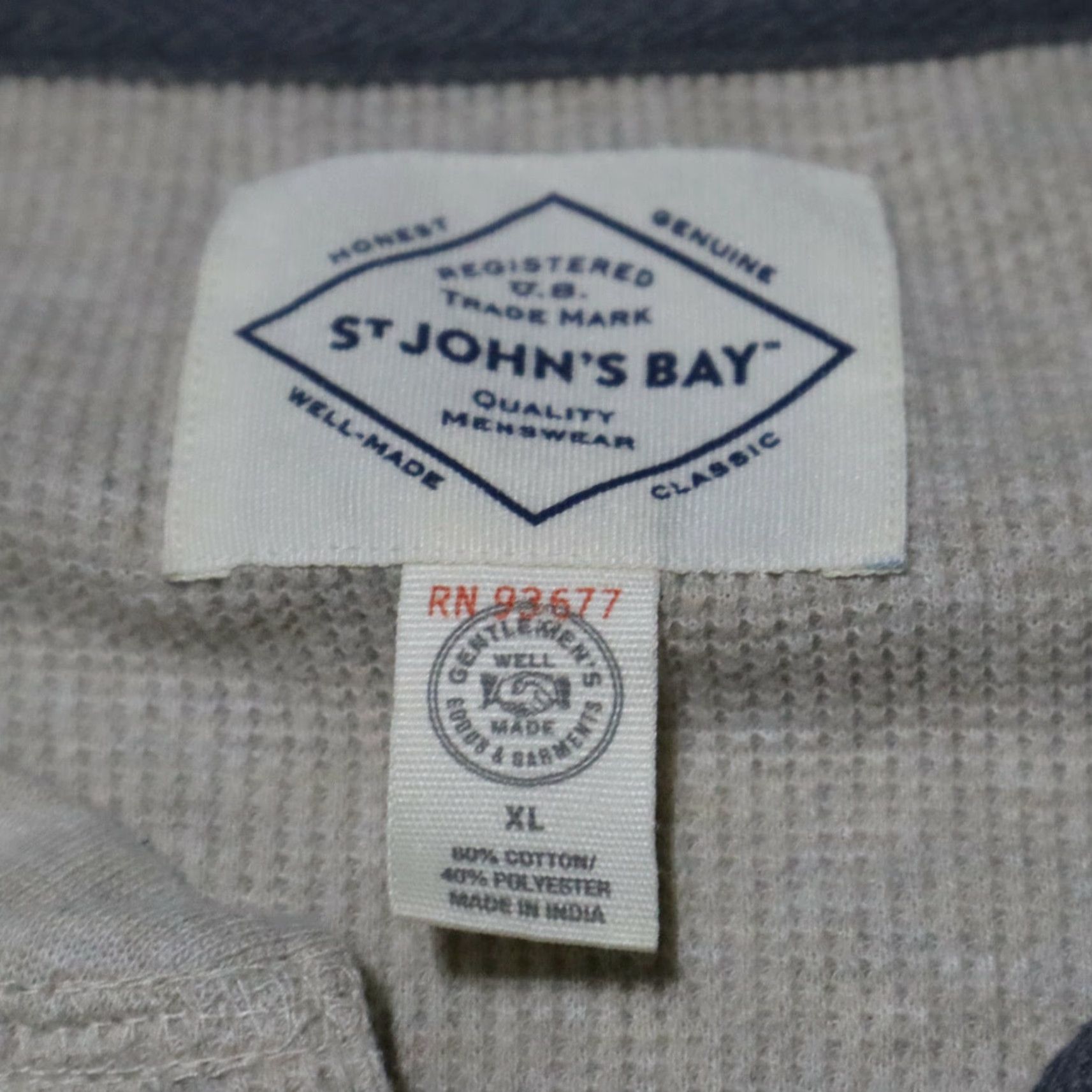 Vintage St. John's Bay Mens Tan Beige Long Sleeve Pullover Size XL Knit Sweater Size US XL / EU 56 / 4 - 3 Thumbnail