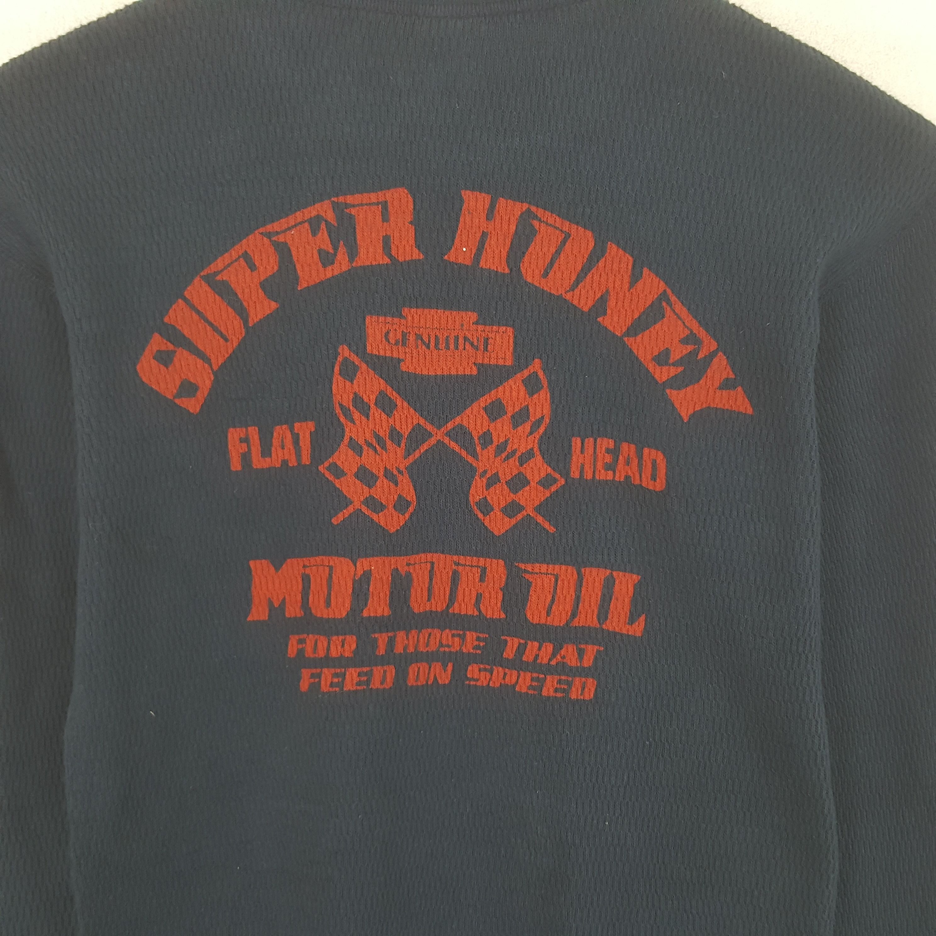 The Flat Head Vintage Flat Head Super Hunter Motor Oil Tshirt Size US XXS / EU 40 - 2 Thumbnail