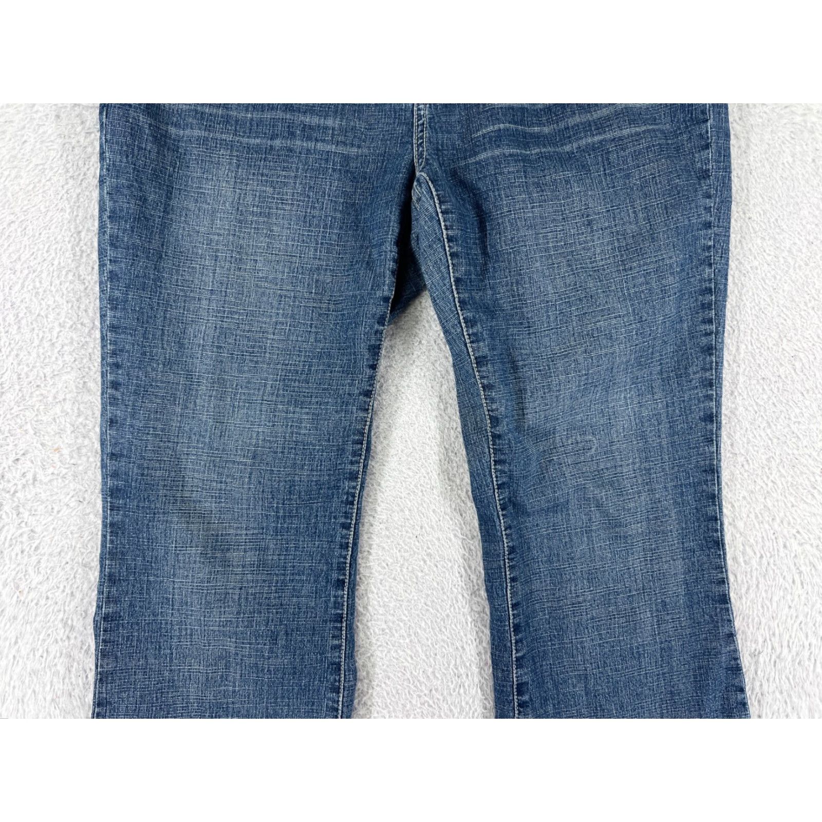 Vintage Spiegel Jeans Womens 4 Blue Denim Bootcut Mid Rise Cotton Blend Stretch Whiskers Cowboy Southwestern American Designer Mens Women Girls Size 27" / US 4 / IT 40 - 6 Thumbnail