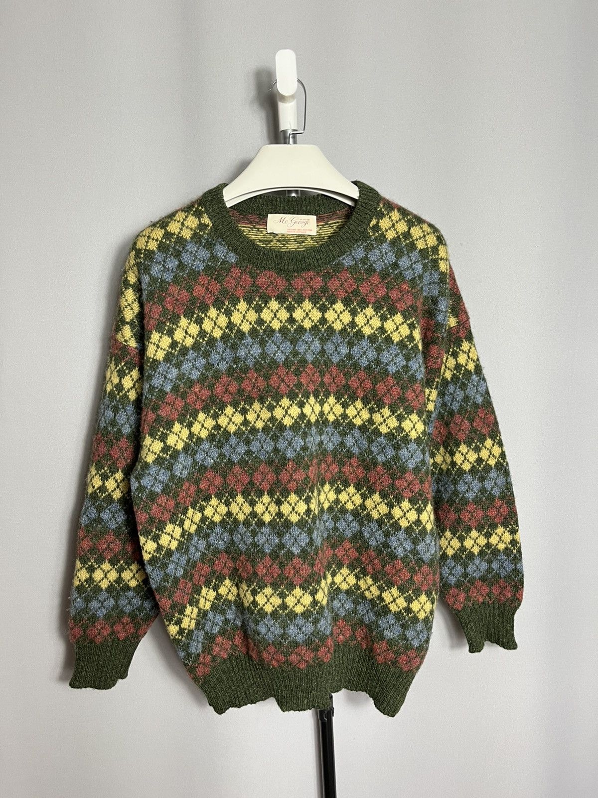 Other mcgeorge sweater argyle shetland 100% new wool mens knit Size US M / EU 48-50 / 2 - 1 Thumbnail