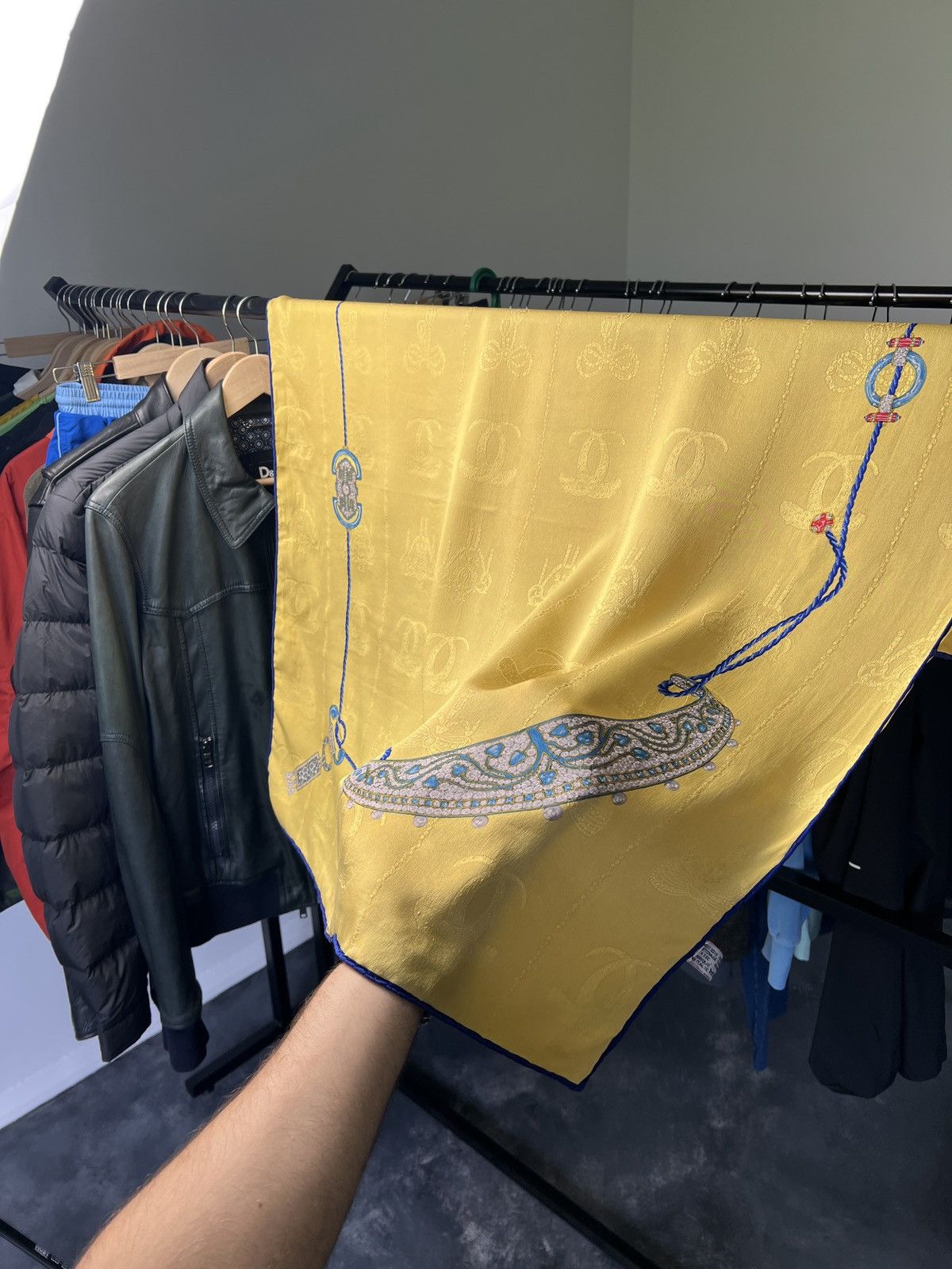 Cartier Vintage Cartier Yellow Silk Scarf Jewelry Print Paris Size ONE SIZE - 9 Thumbnail