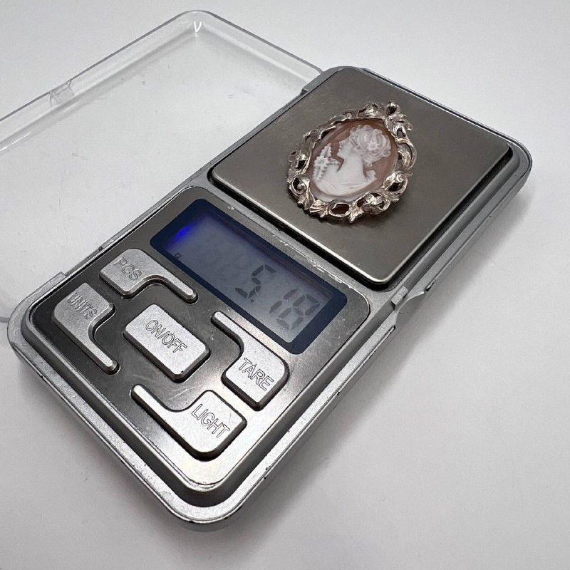 Vintage Vintage 925 Sterling Silver Shell Cameo Pin Brooch Pendant Size ONE SIZE - 3 Thumbnail
