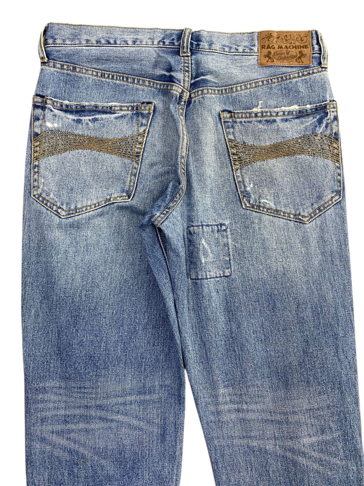 Japanese Brand Japanese Brand Acid Blue Wash Style Patchwork Jeans Size US 32 / EU 48 - 4 Thumbnail