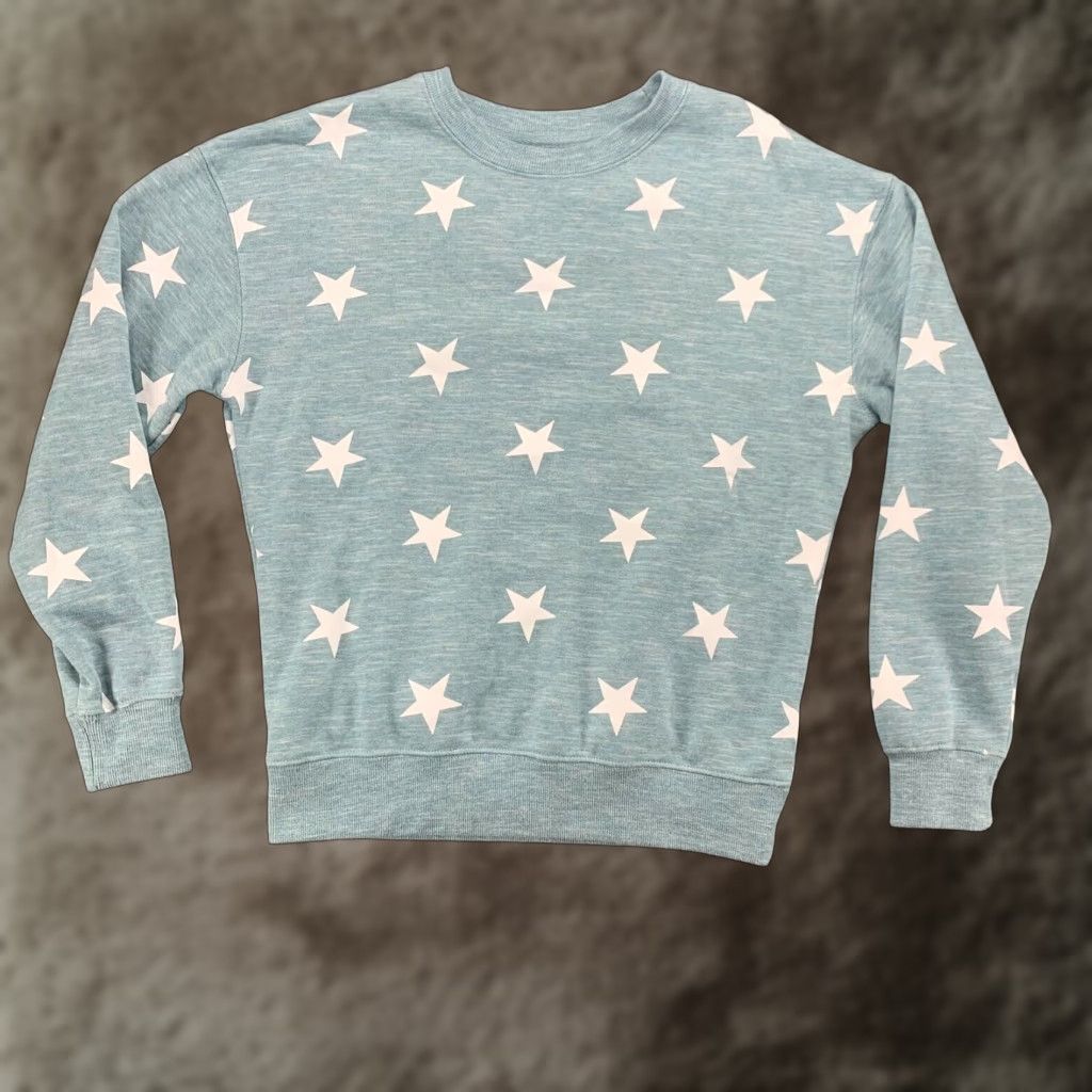 Vintage Reflex Sweatshirt Womens Small Blue Star Print Pullover Cotton Polyester Casual Size S / US 4 / IT 40 - 1 Thumbnail