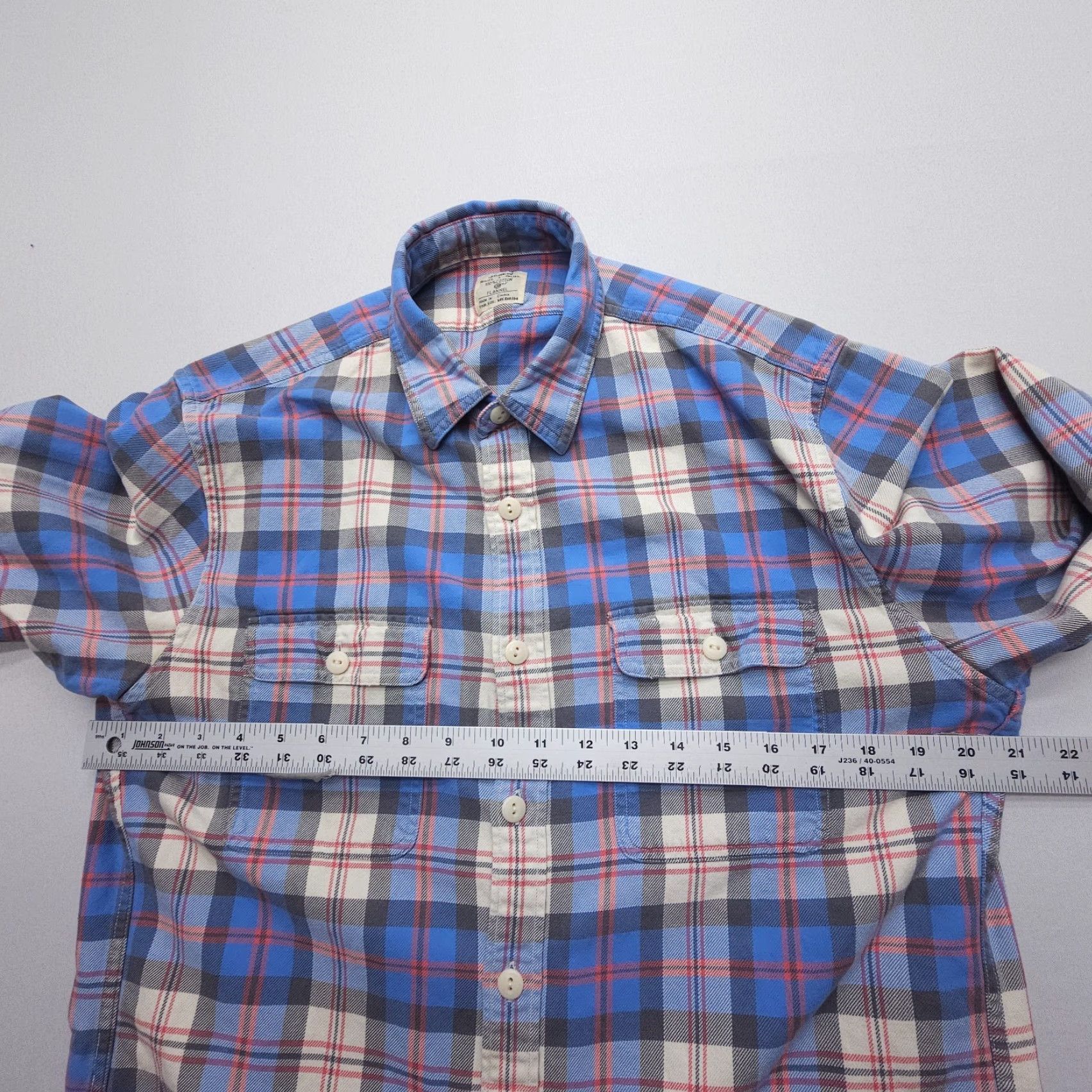J.Crew J. Crew Shirt Mens M Long Sleeve Plaid Flannel Lightweight Button Up Multicolor Cotton Size US M / EU 48-50 / 2 - 6 Thumbnail
