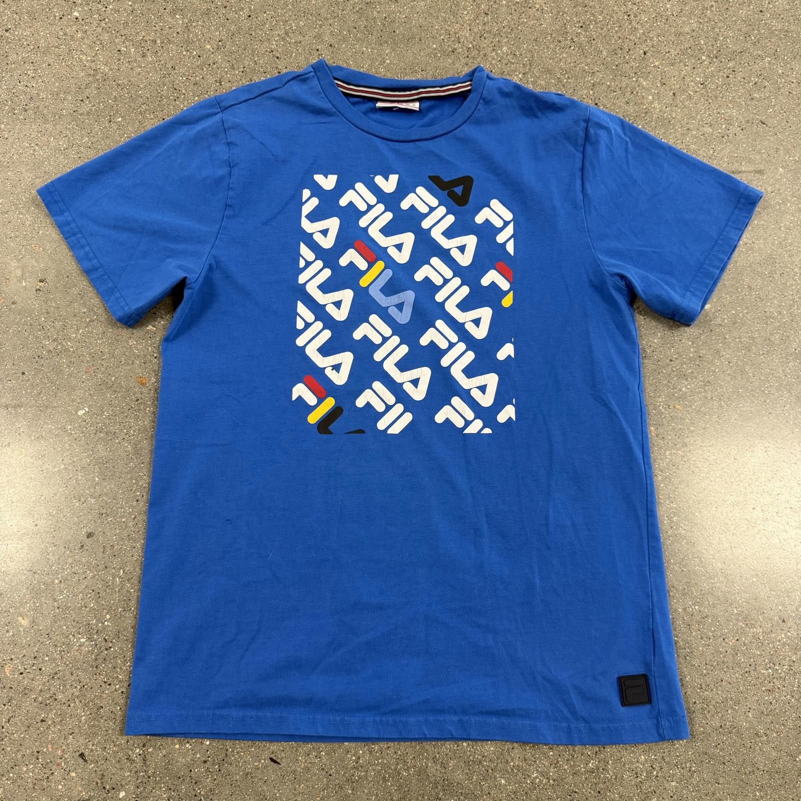 Fila FILA Step & Repeat Logo Tee - Boys Youth XL Blue Size US XL / EU 56 / 4 - 1 Thumbnail