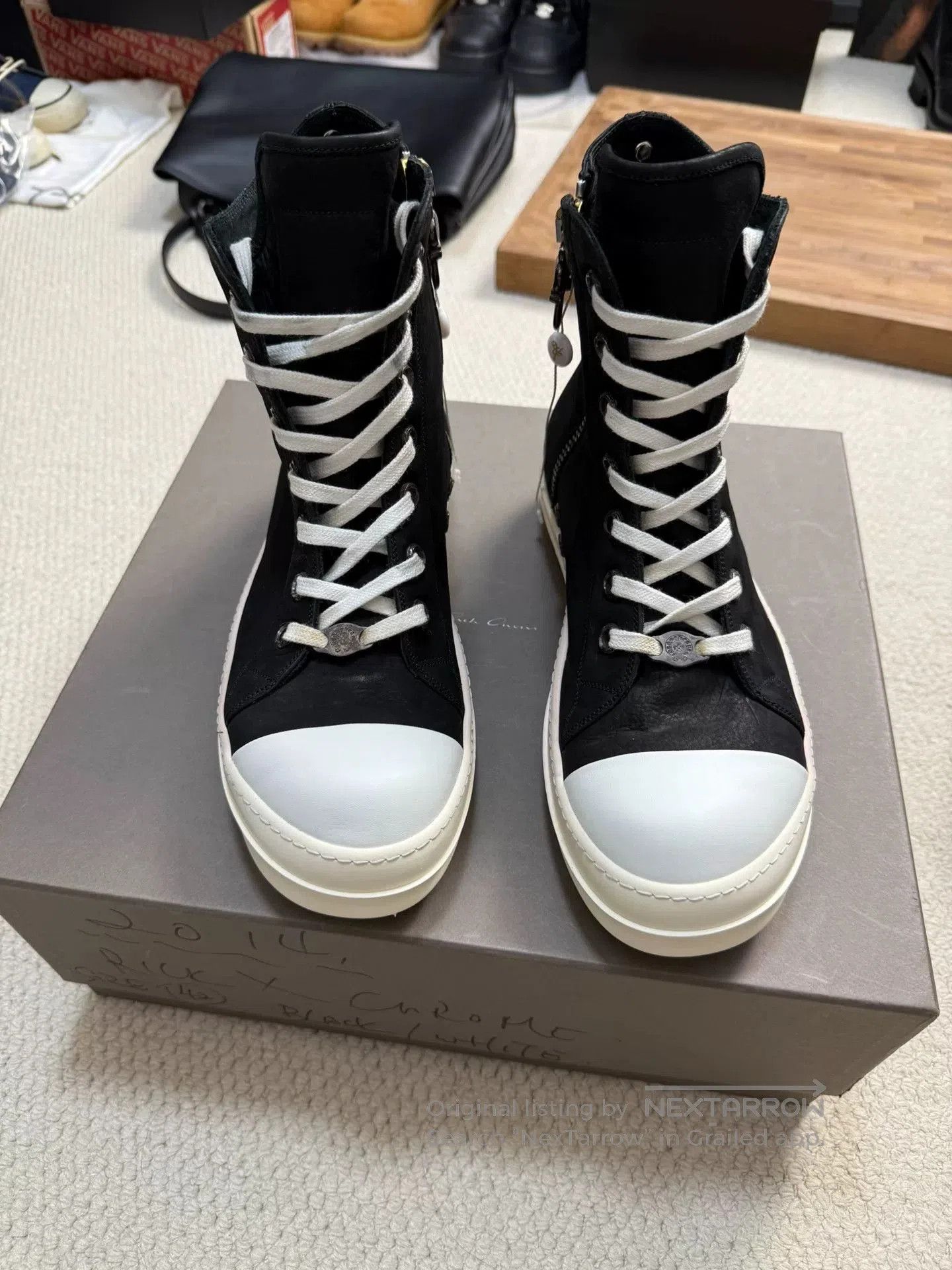 Rick Owens Chrome Hearts Rick Owens Distressed Sheepskin Converse. Size US 9 / EU 42 - 1 Thumbnail