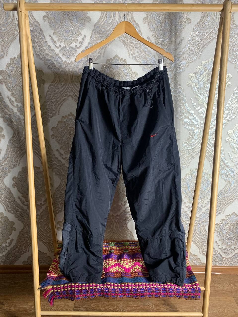 Nike Vintage Nike Retro Nylon Sweatpants Drill Swoosh Y2K 90s Size US 36 / EU 52 - 1 Thumbnail