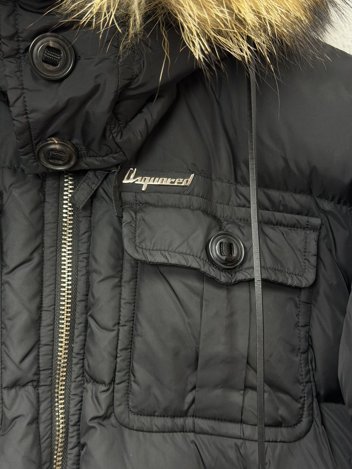 Dsquared2 Dsquared2 Down Puffer Jacket Real Fur Cropped Jacket Size US M / EU 48-50 / 2 - 8 Thumbnail