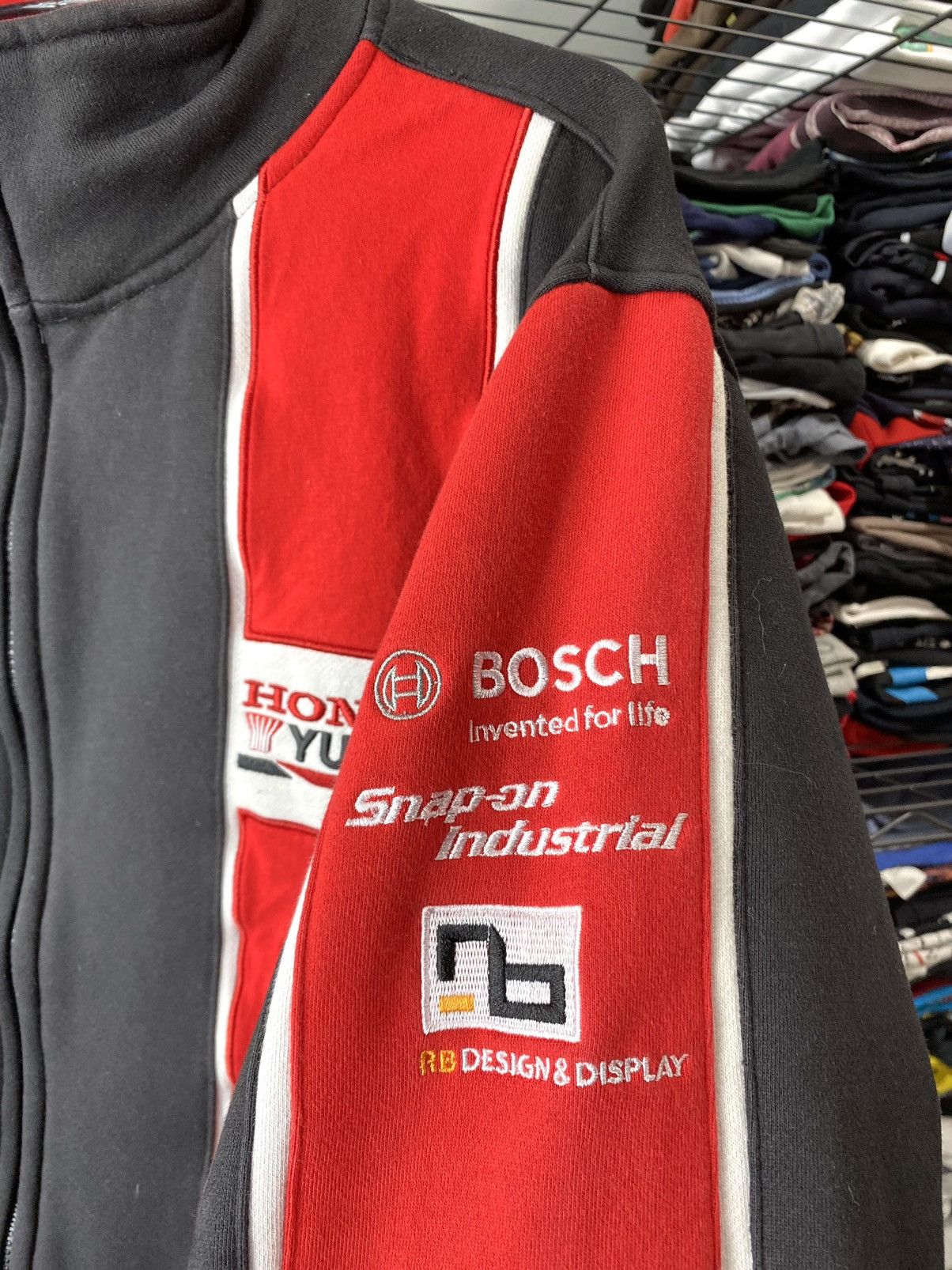 Honda Rare! Vintage Honda Racing Sweatshirt Jacket Suzuki Yamaha Size US M / EU 48-50 / 2 - 8 Thumbnail