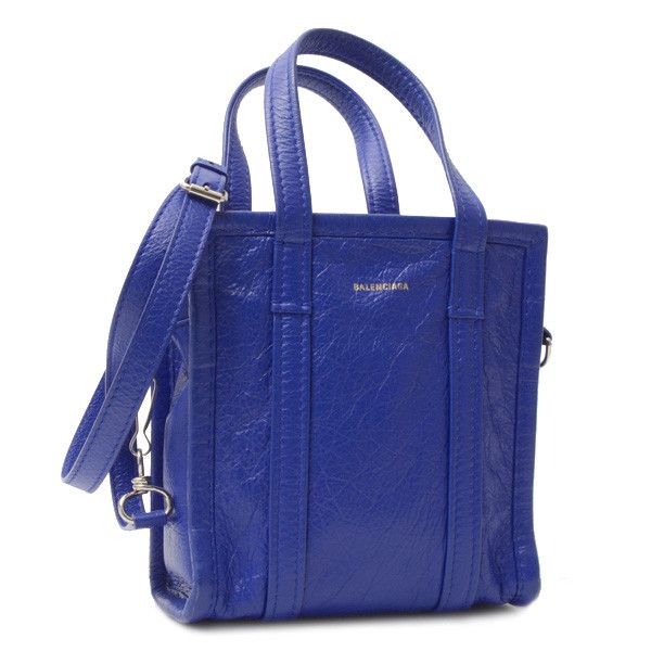 Balenciaga Balenciaga Balenciaga Bazaar Shopper XXS Lamb Leather Handbag Blue Leather Handbag 513988 in Great Condition Size ONE SIZE - 1 Thumbnail