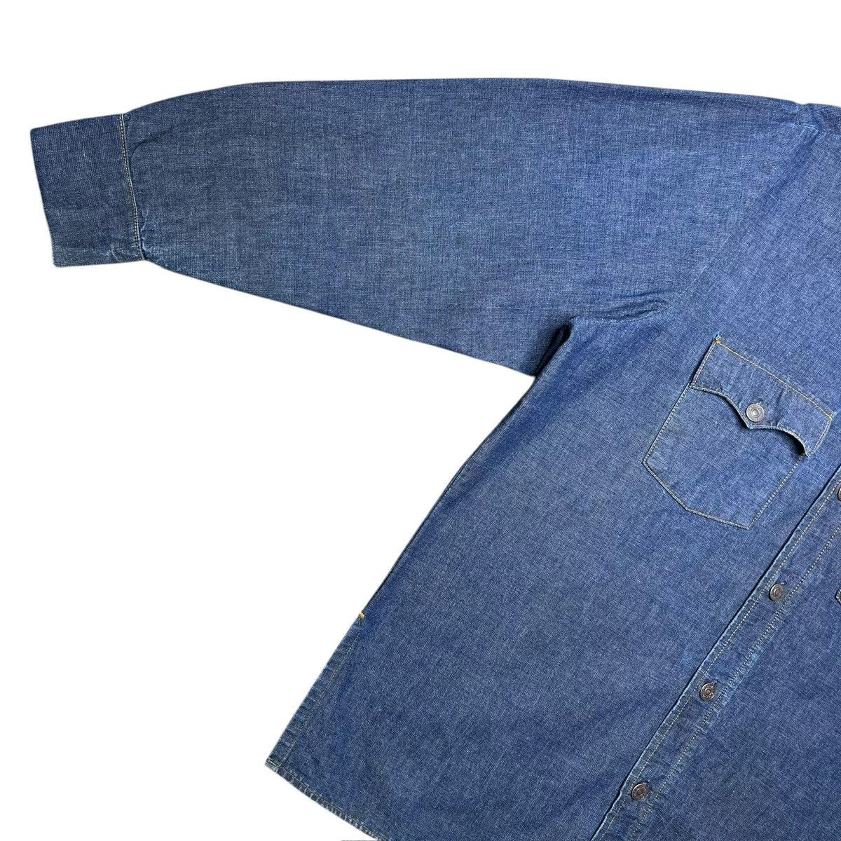Levi's 1970s Levi’s Orange Tab Denim Button Up Long Sleeve Shirt Size US XL / EU 56 / 4 - 7 Thumbnail