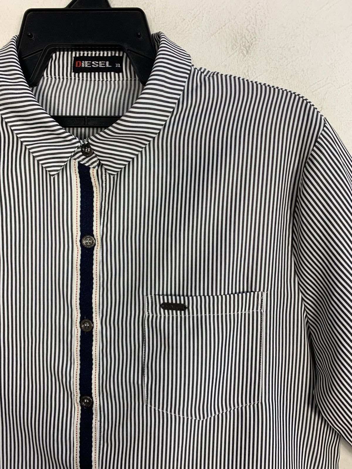 Diesel Diesel Hickory Stripe Selvedge Long Shirt Single Pocket Size L / US 10 / IT 46 - 4 Thumbnail