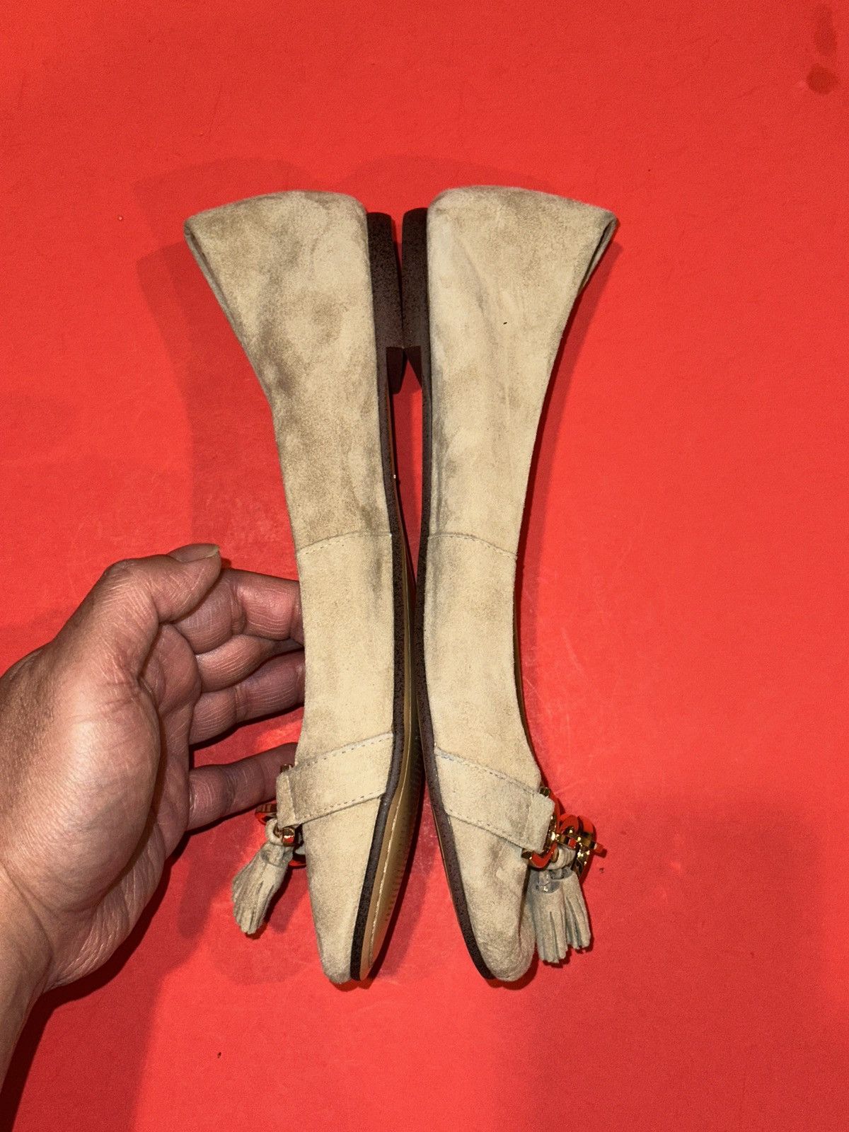 Jeffrey Campbell Jeffrey Campbell Seriously Cream Suede Ballet Flats 9 US Size US 9 / IT 39 - 5 Thumbnail