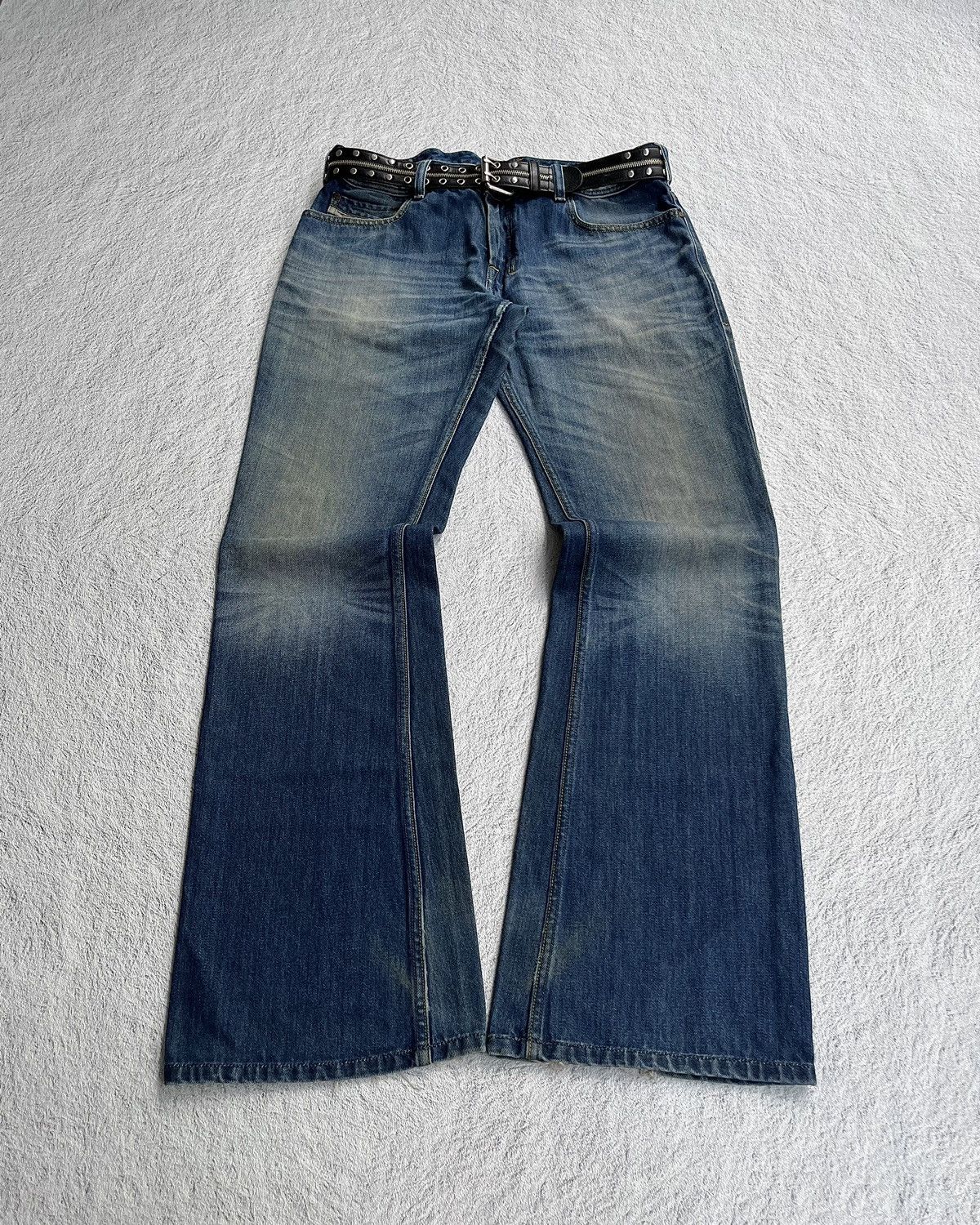 Pre-owned Diesel X If Six Was Nine Diesel Industry Faded Blue Bootcut Jeans